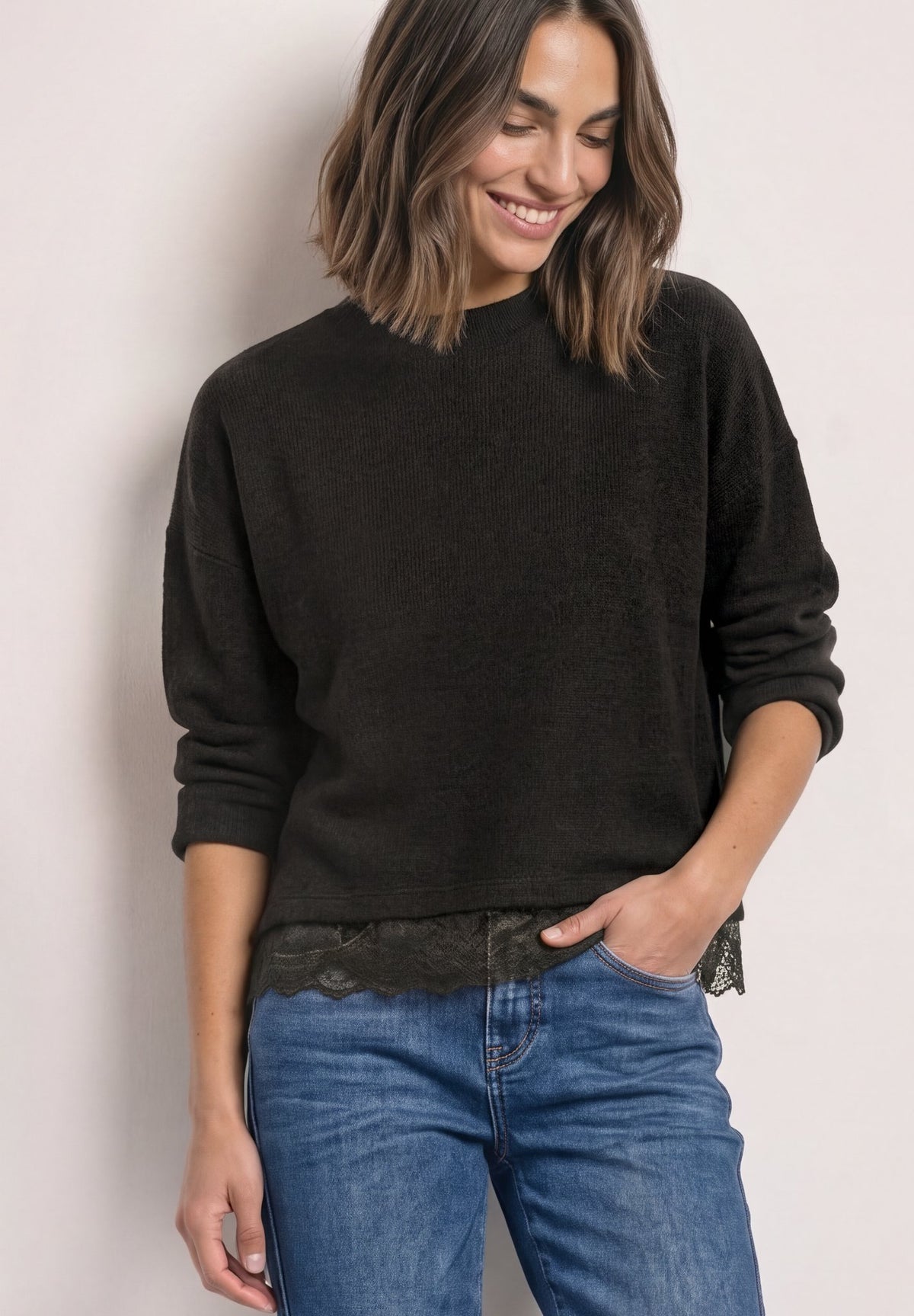 Street One Damen T-Shirts Black Cof