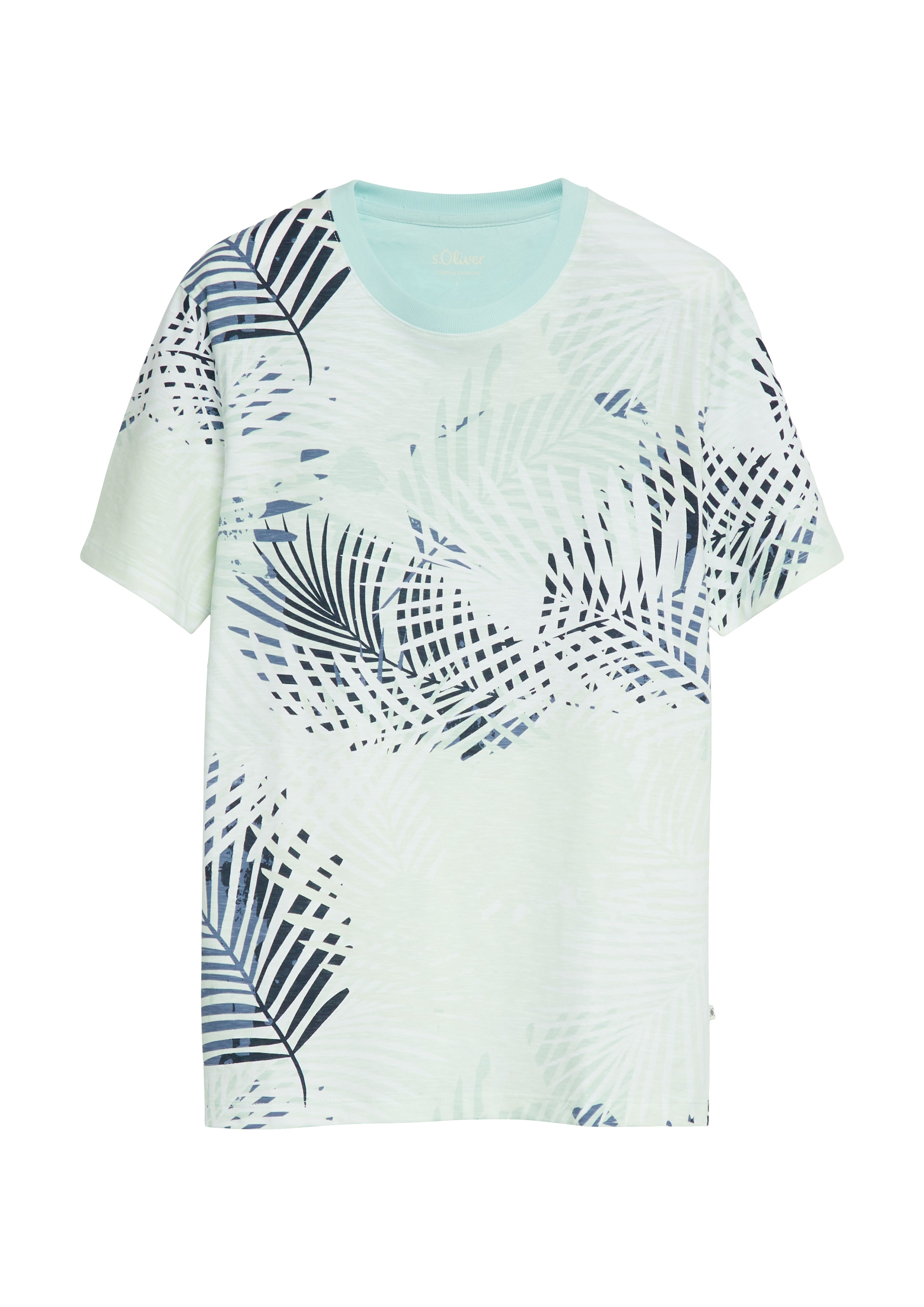 S. Oliver red Herren T-Shirts kurz Blue Green