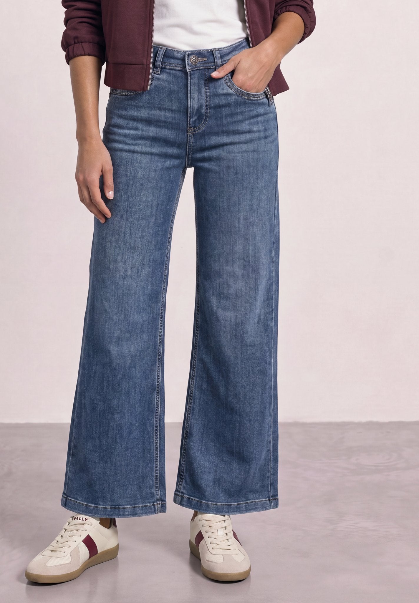 Street One Damen Hosen Medium Bl
