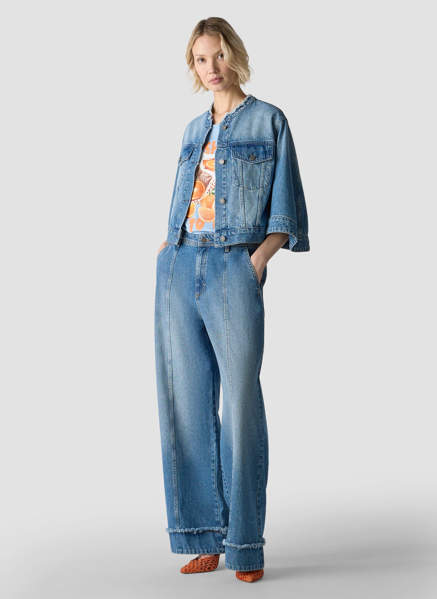 Le Comte Damen Hosen Hell Jeans
