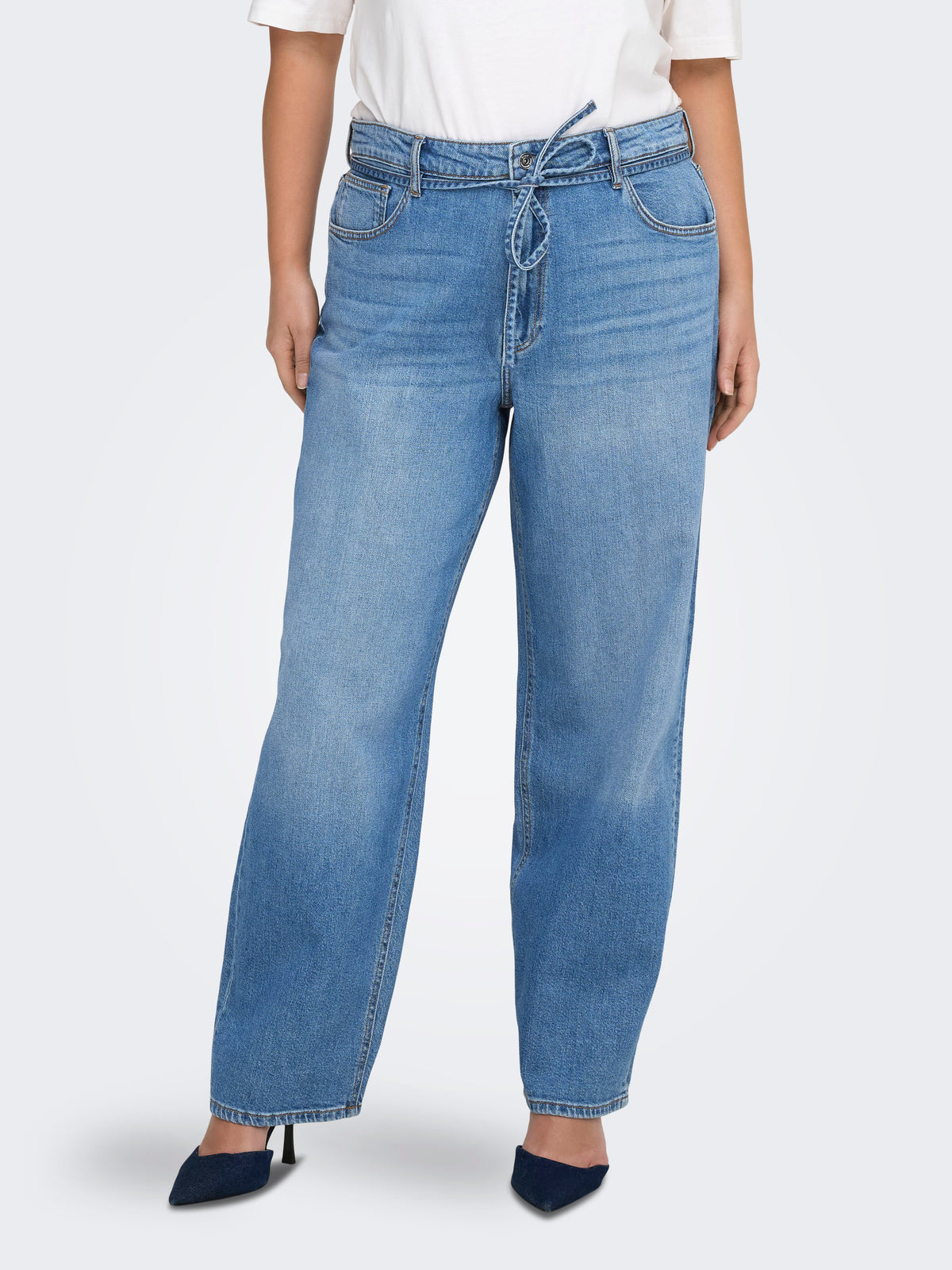Only Carmakoma Damen Jeans Medium Blue Den