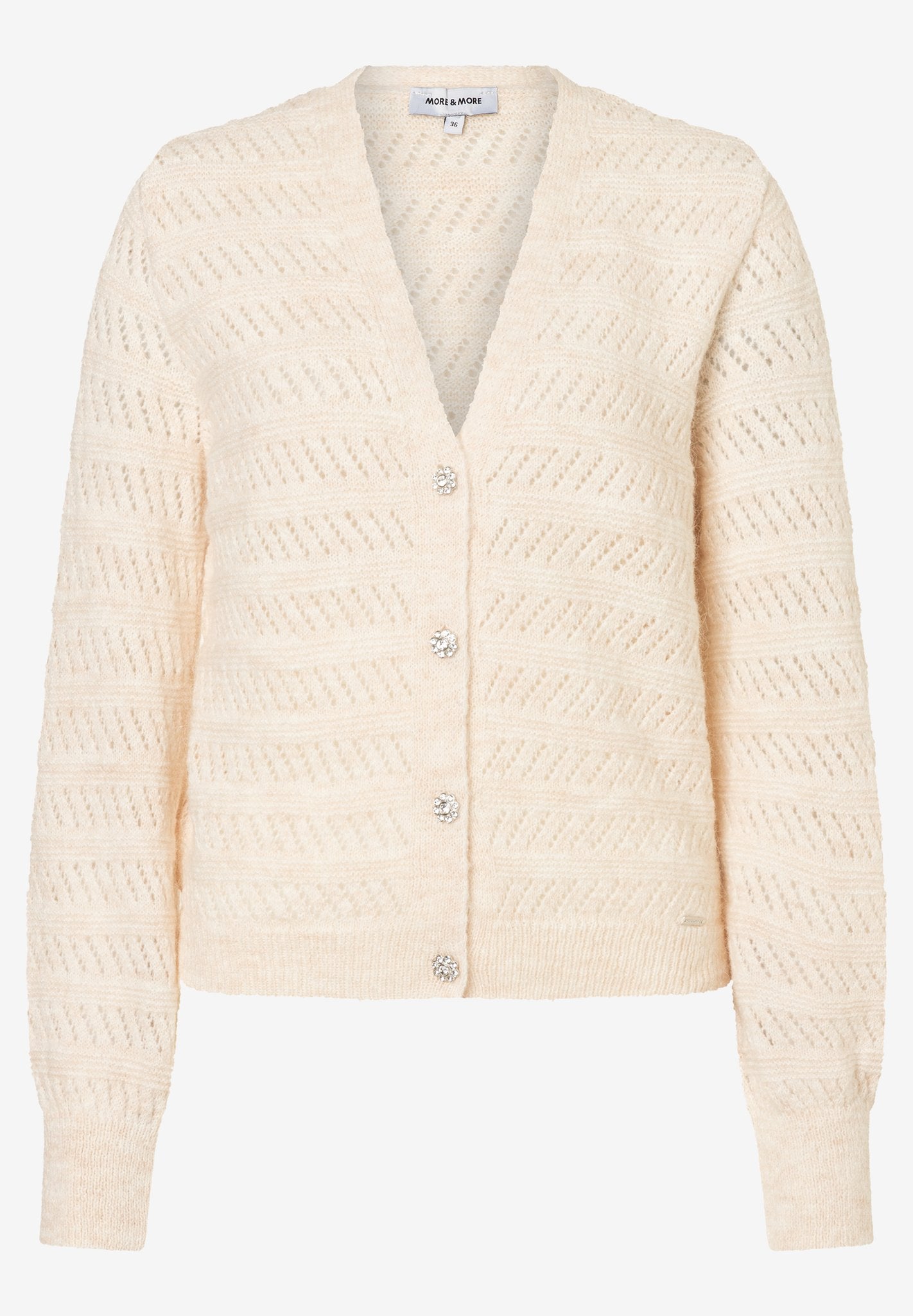 More & More Damen Strickjacken Powder Cre