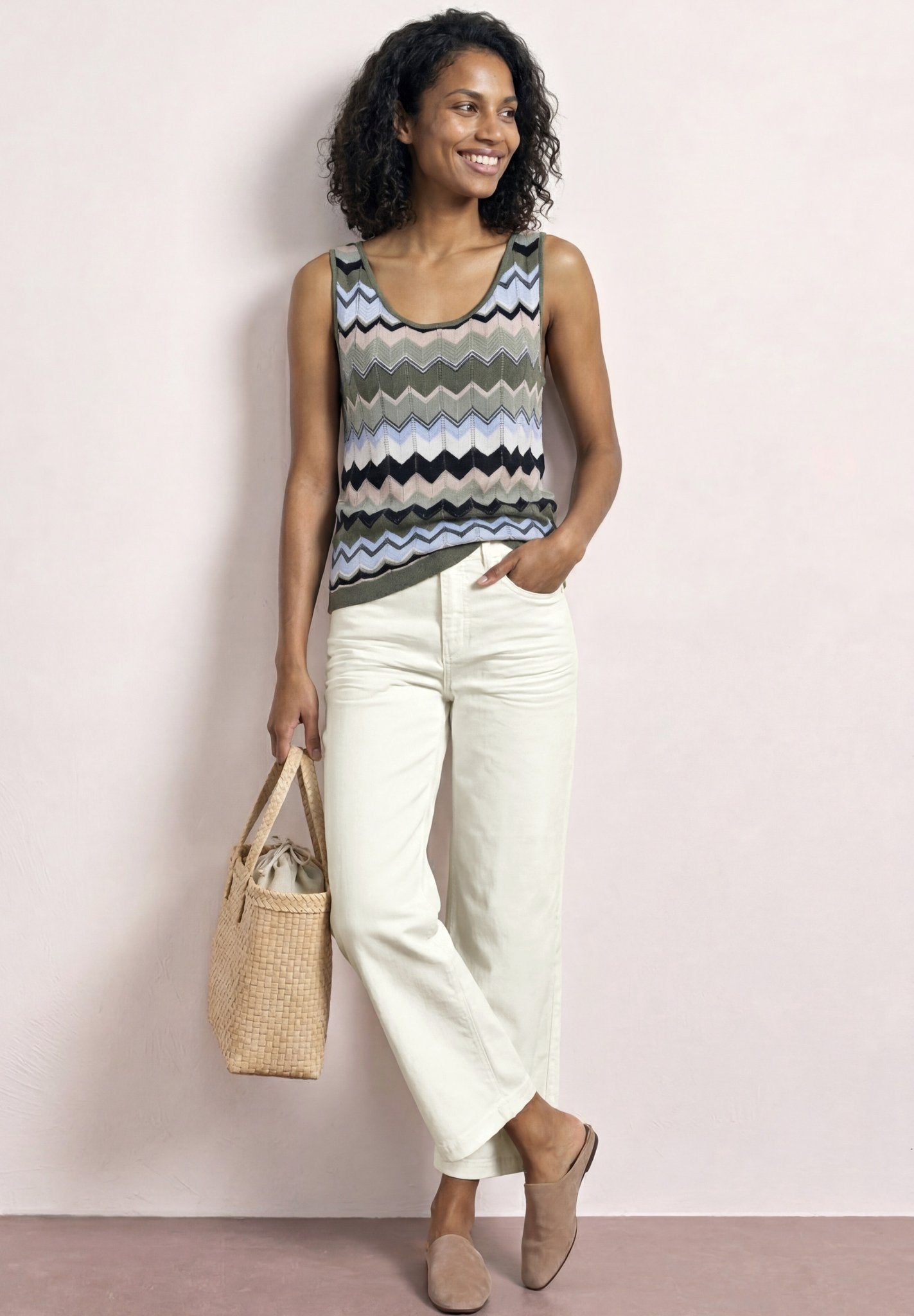 Street One Damen Hosen Off White