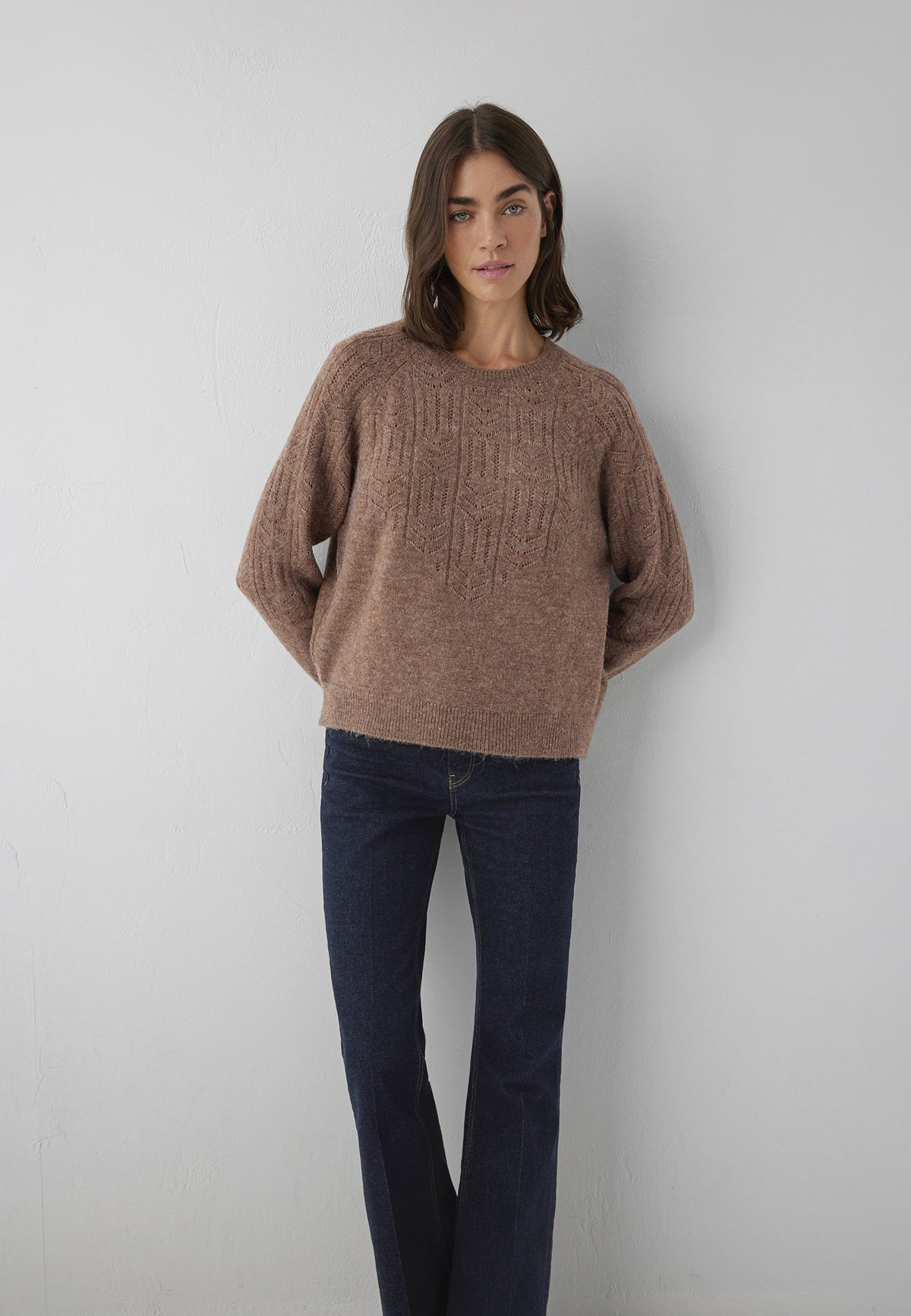 Mavi Damen Pullover Nutmeg