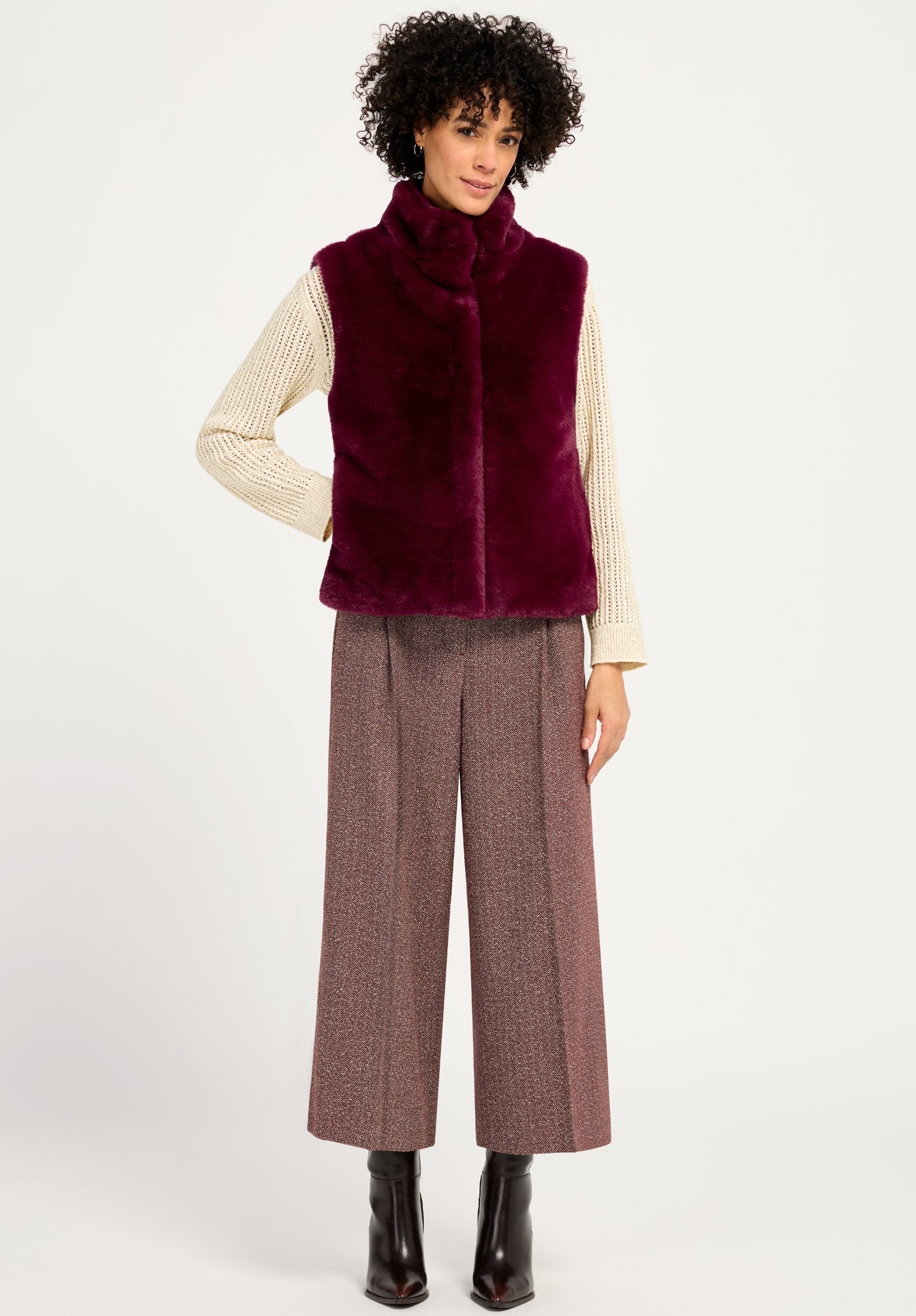 Bianca Damen Indoorwesten Dark Barolo