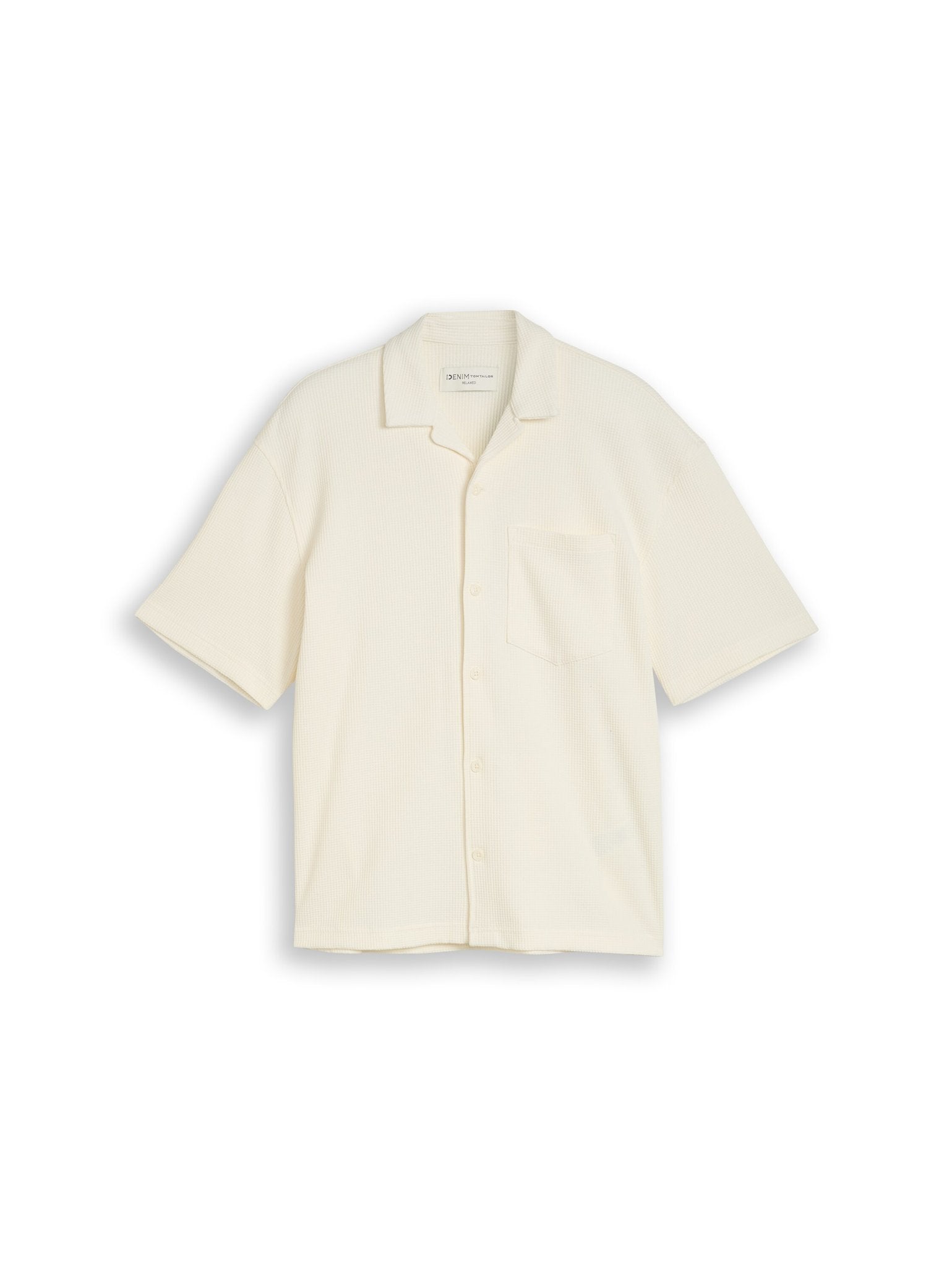 Tom Tailor denim Herren Hemden kurz Wool White