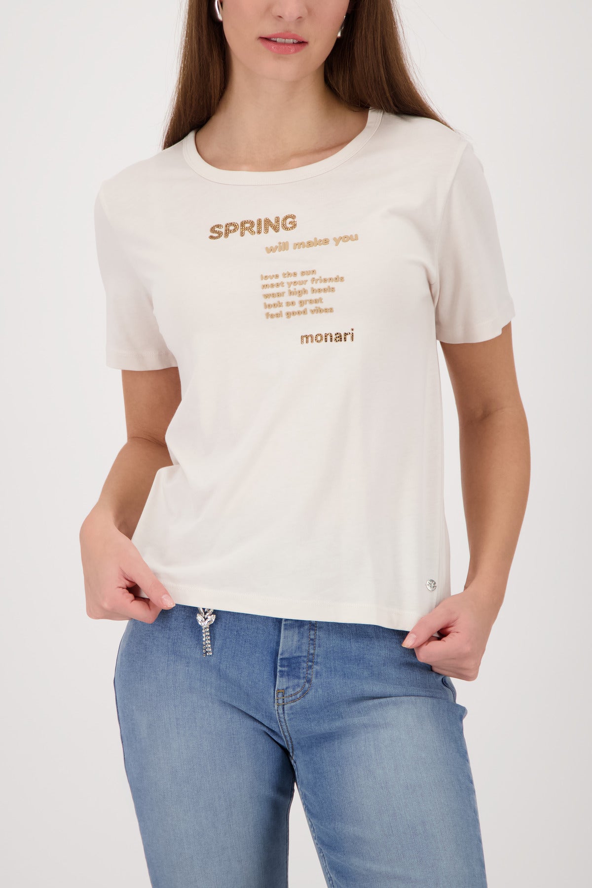 Monari Damen T-Shirts Champagne B