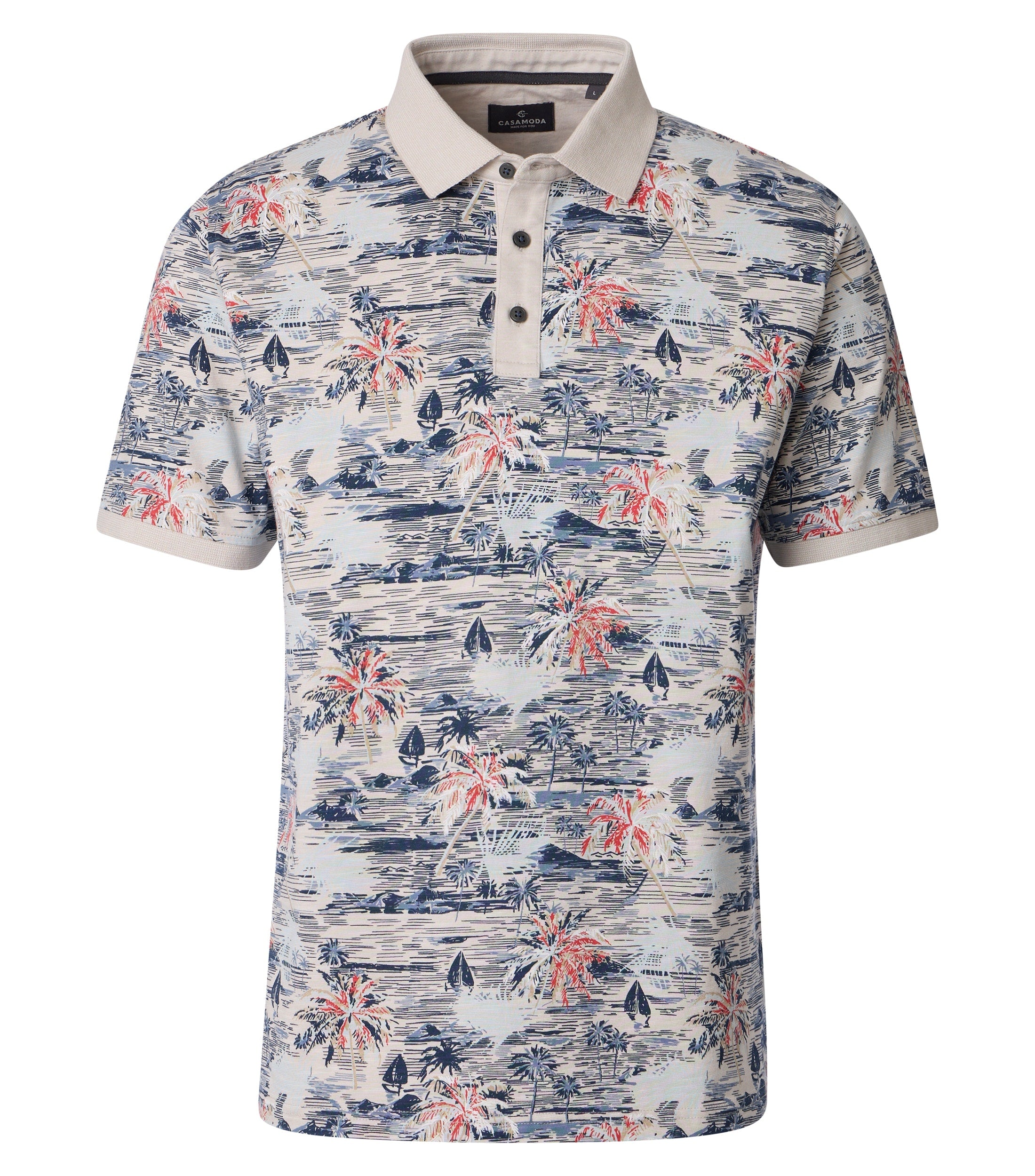 Casa Moda Herren Polo-Shirts Beige