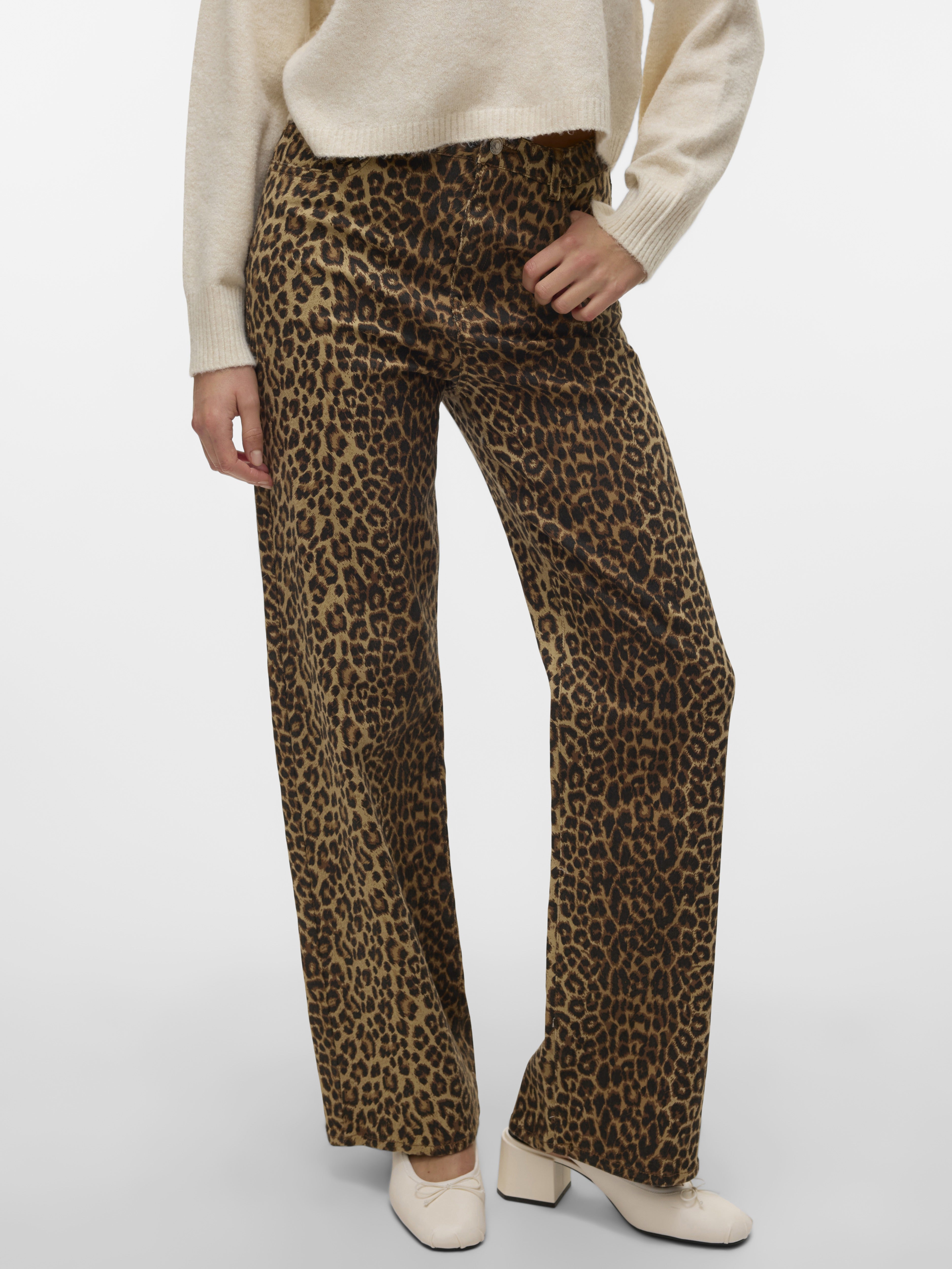 Vero Moda Damen Jeans Silver Mink/Leo