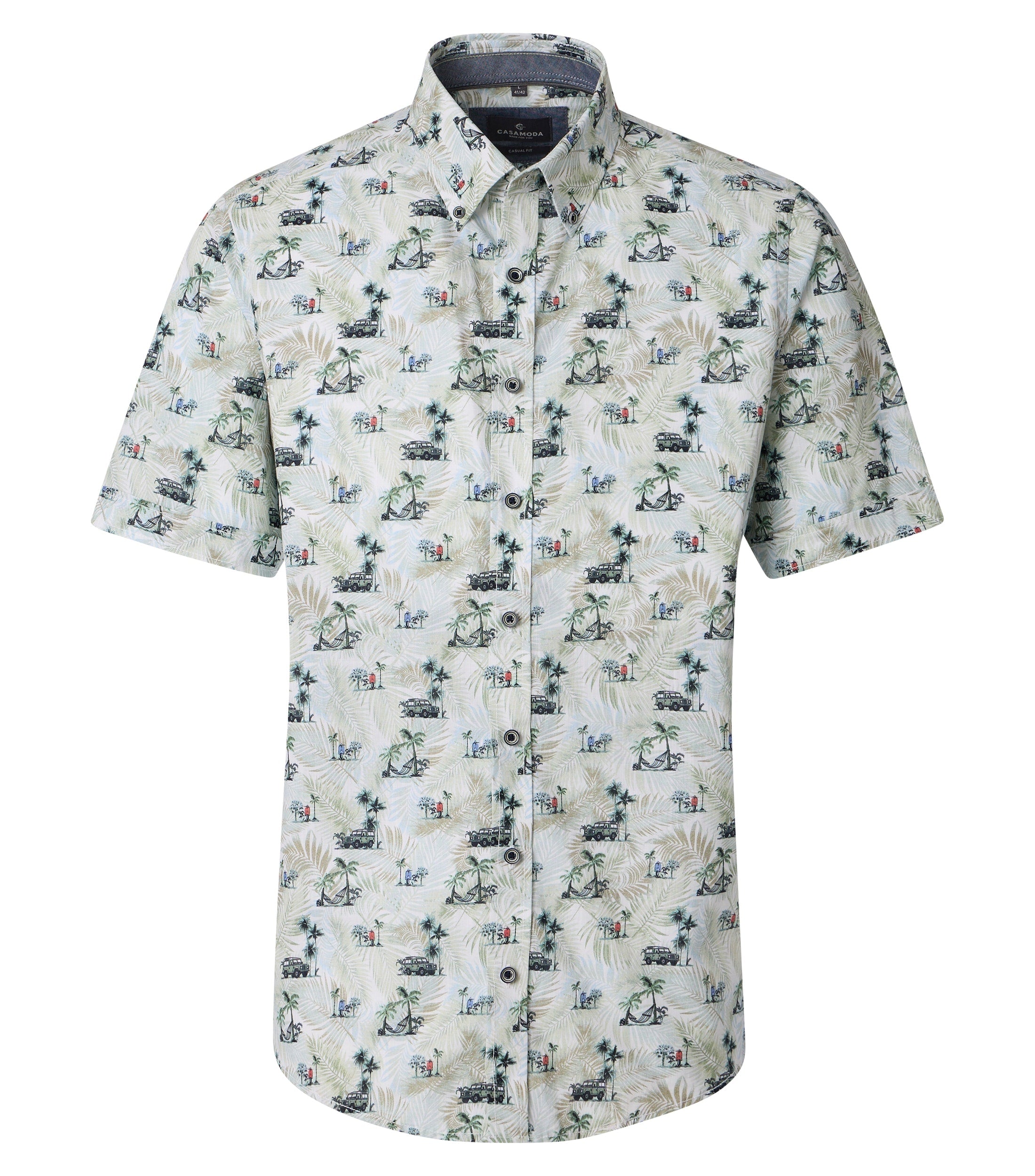 Casa Moda Herren Hemden kurz Gruen
