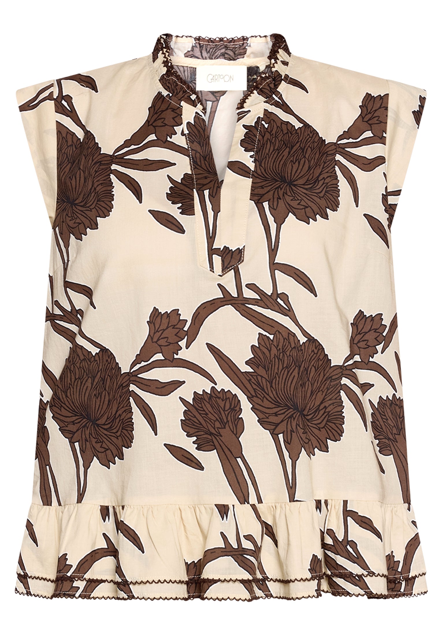 Cartoon Damen Blusen Beige/Brown