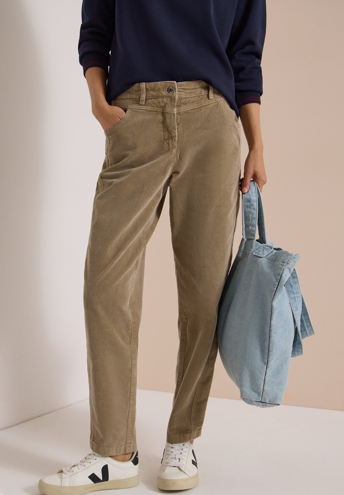 Cecil Damen Hosen Creamy Mo