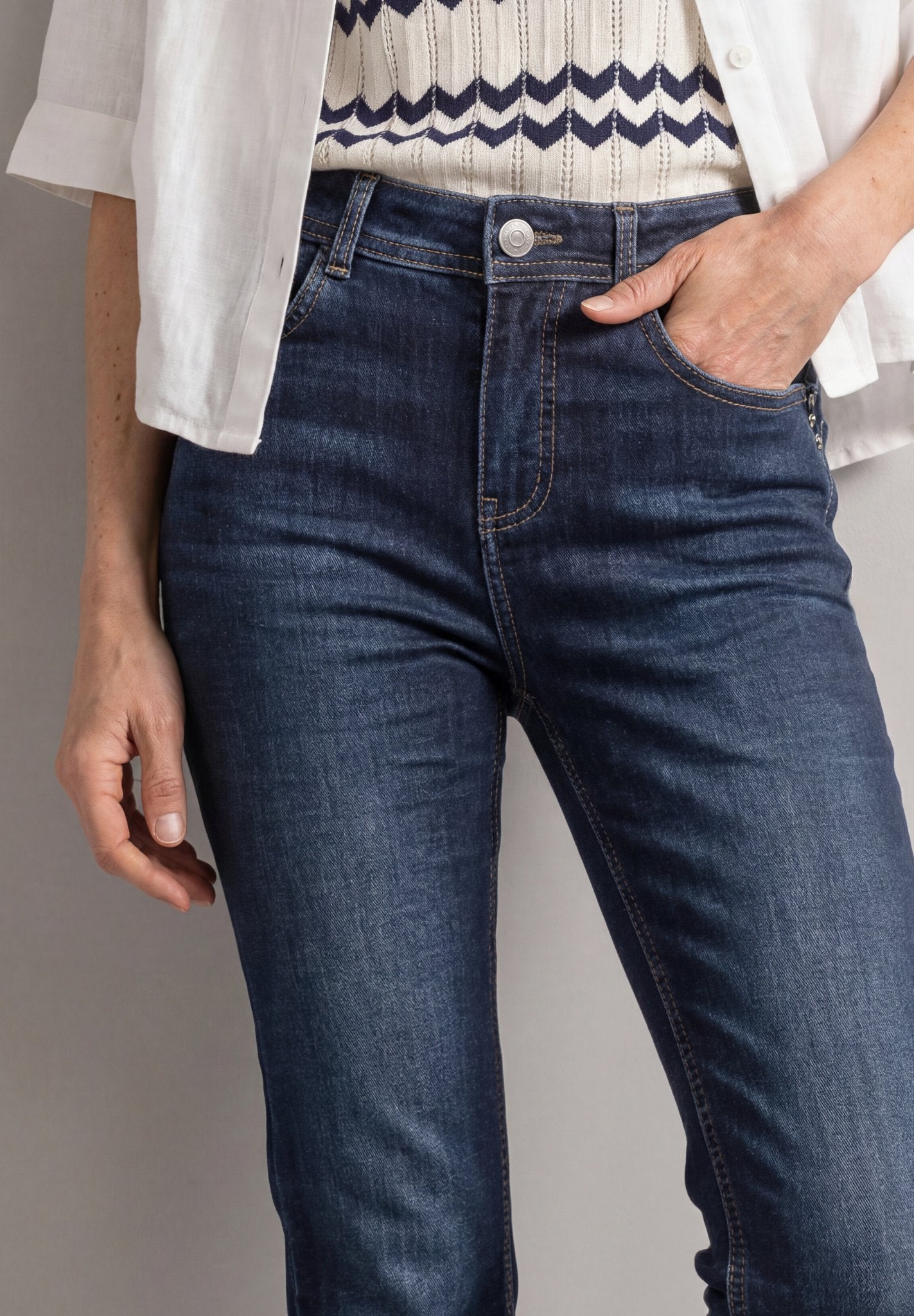 Street One Damen Hosen Dark Blue
