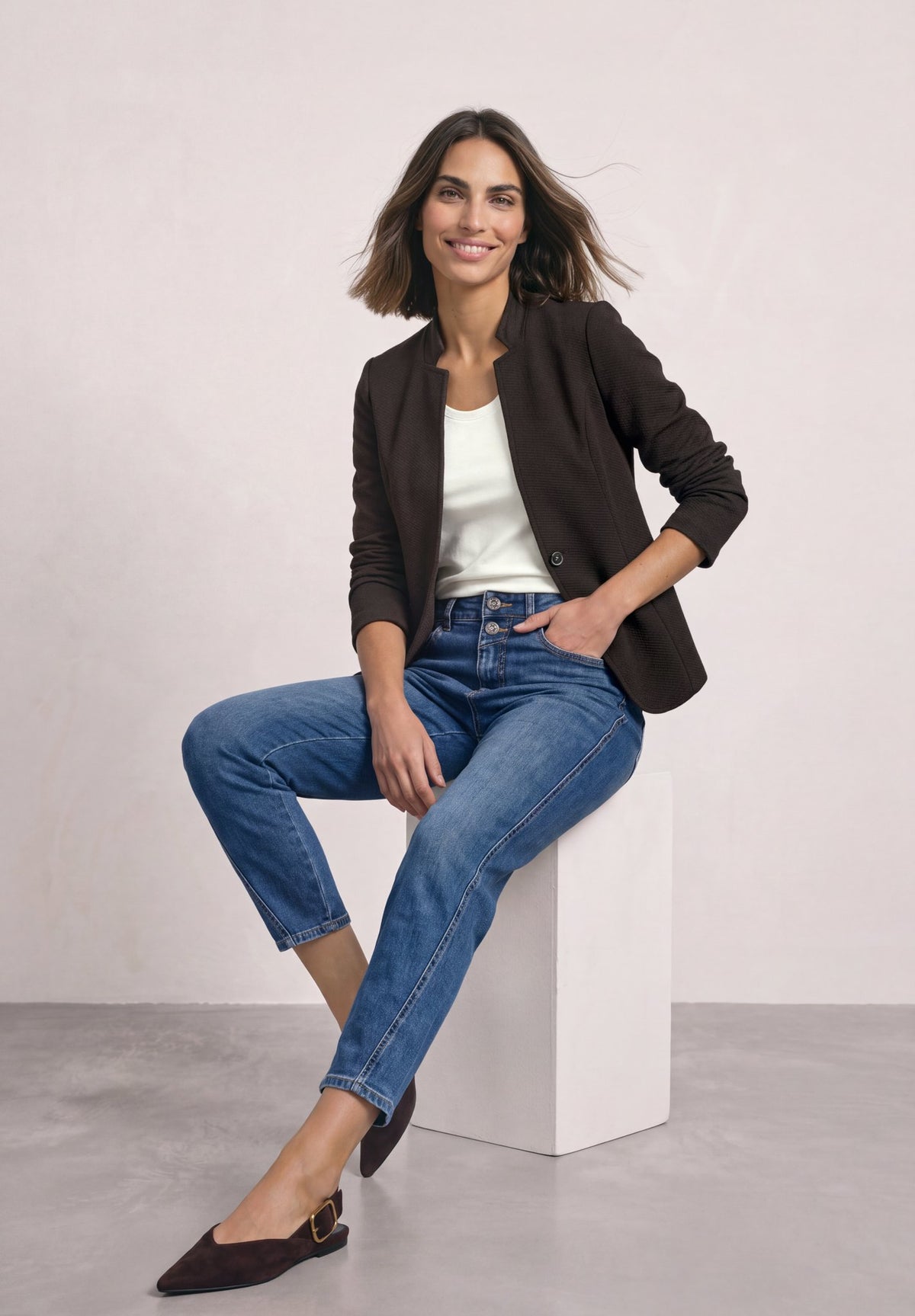 Street One Damen Blazer Black Cof