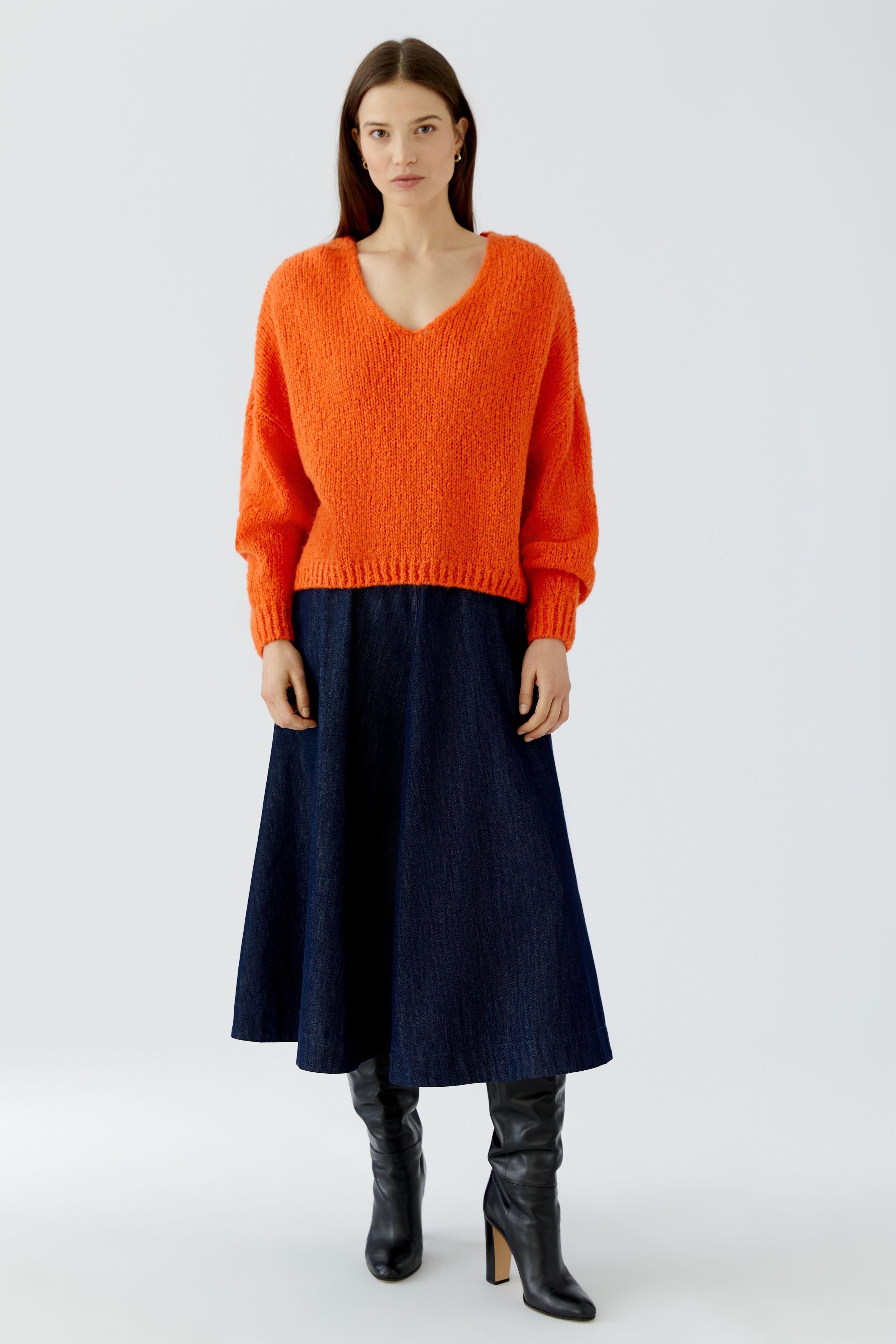 Oui Damen Pullover Orangeade