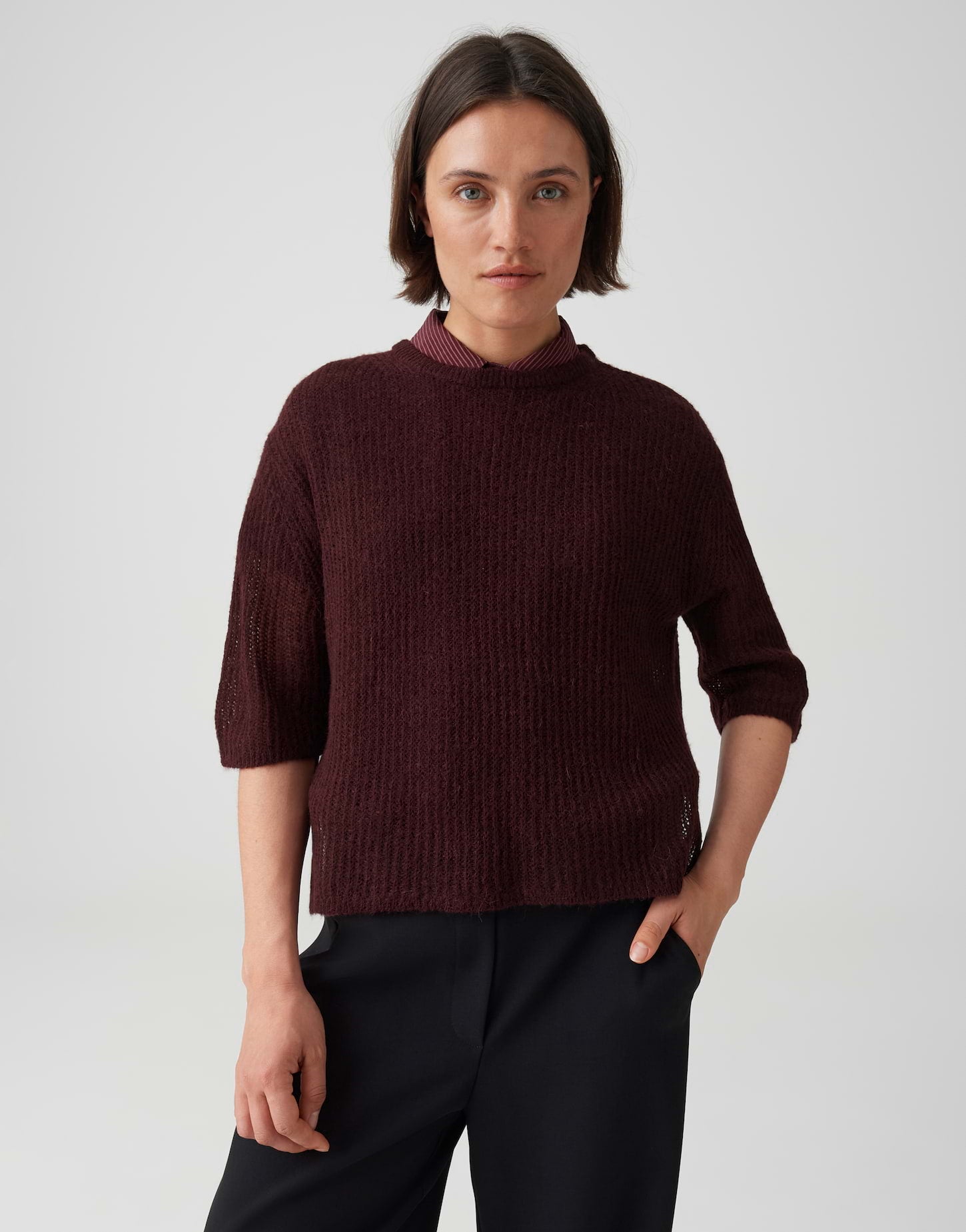Opus Damen Pullover Cherry Jam