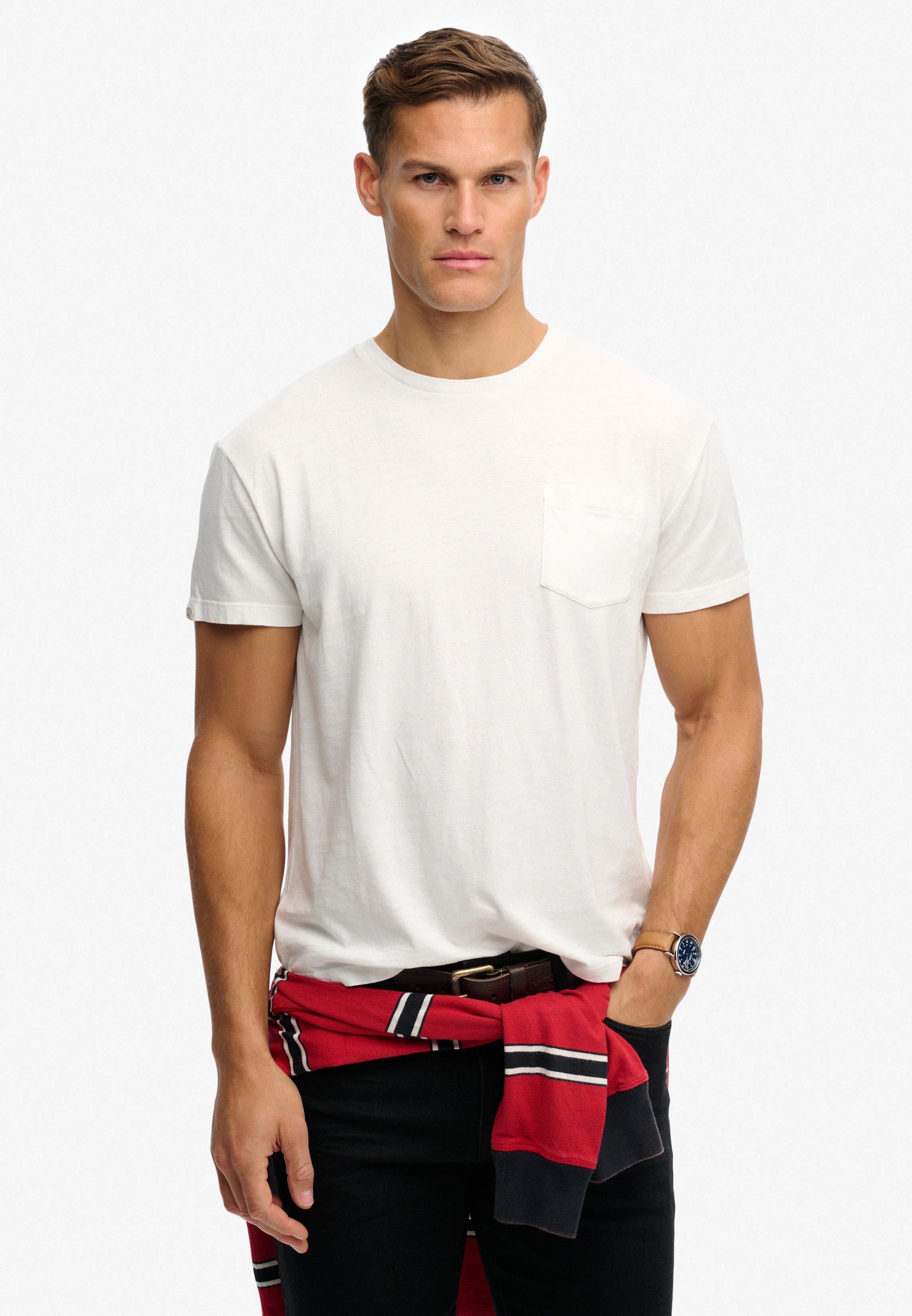 Superdry Men Herren T-Shirts kurz Ky Lime White