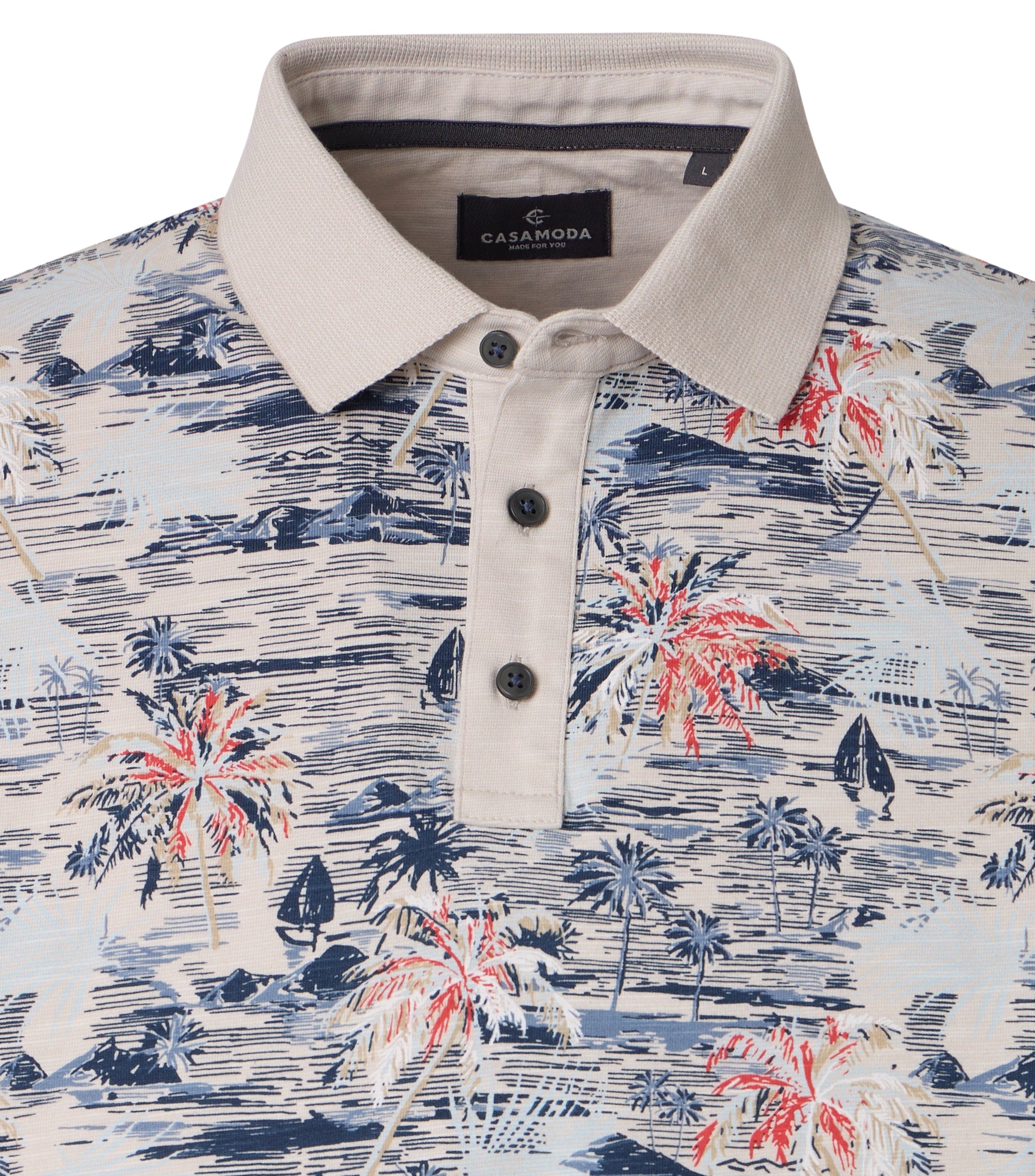 Casa Moda Herren Polo-Shirts Beige