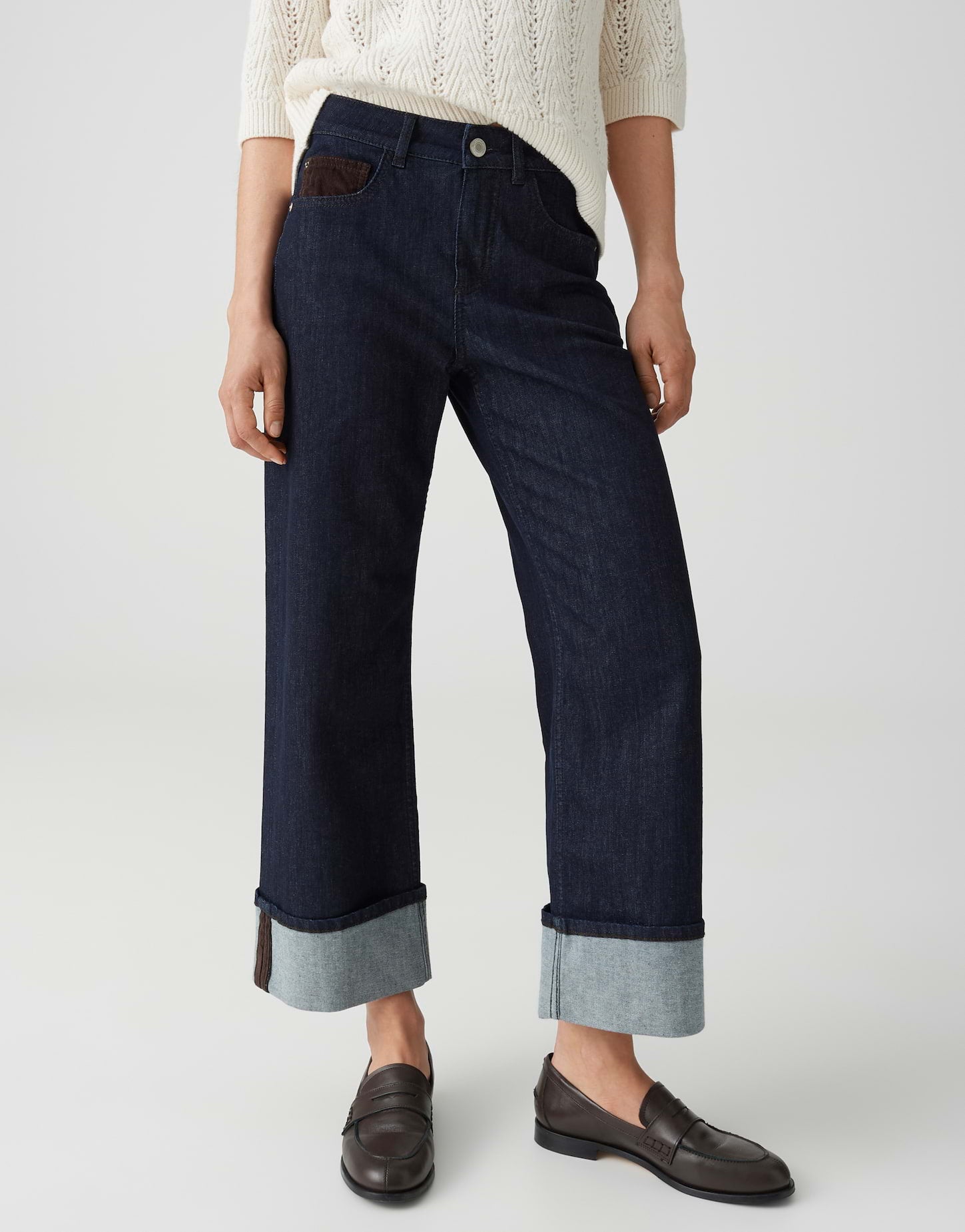 Opus Damen Jeans Rinsed Blue