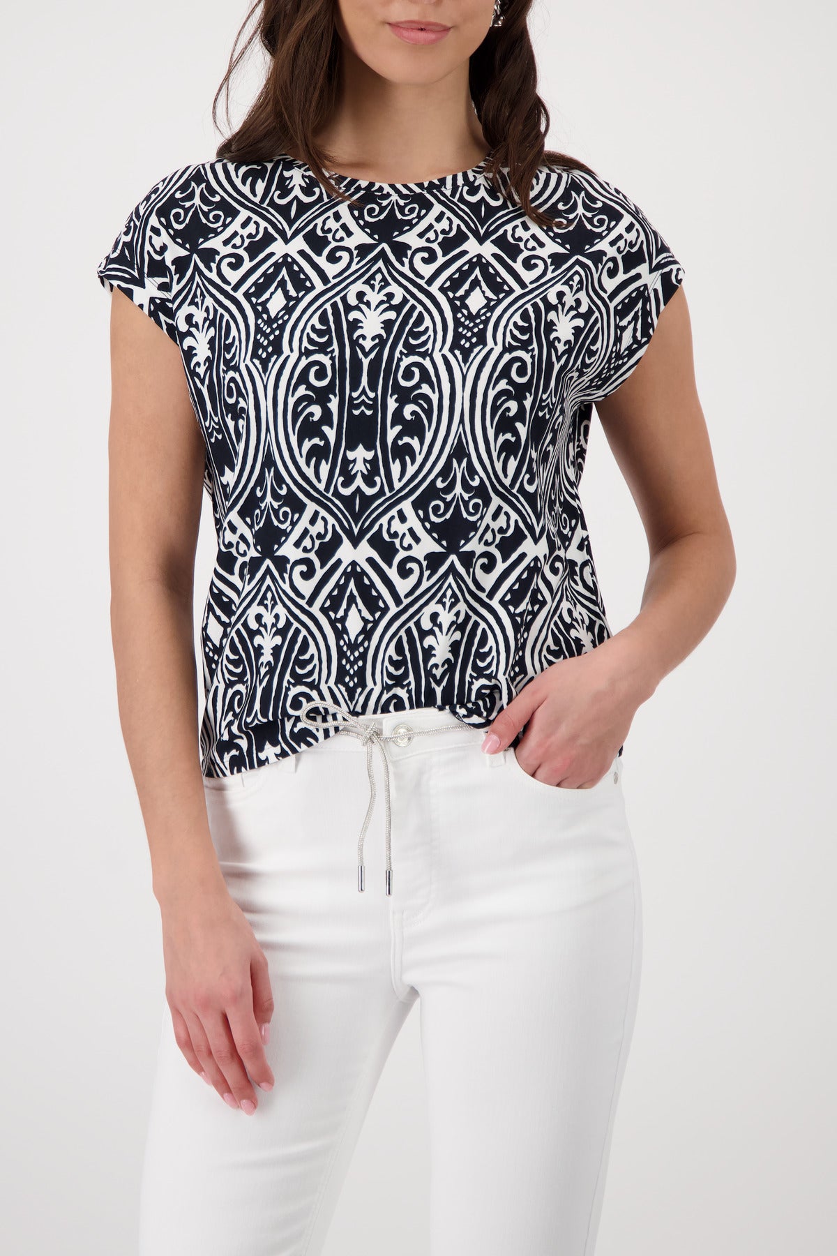 Monari Damen T-Shirts Schwarz Gem