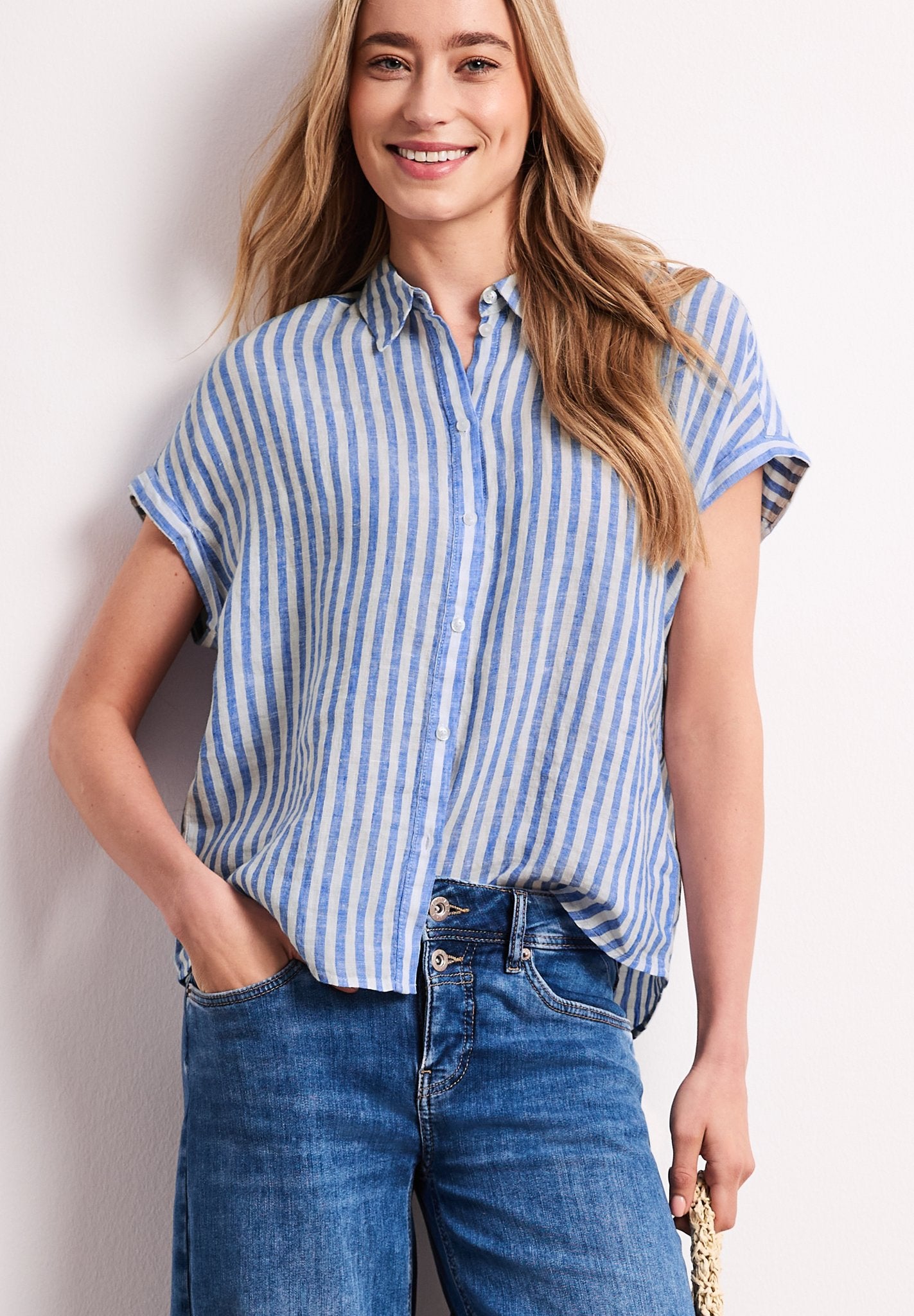 Street One Damen Blusen Drift Blu