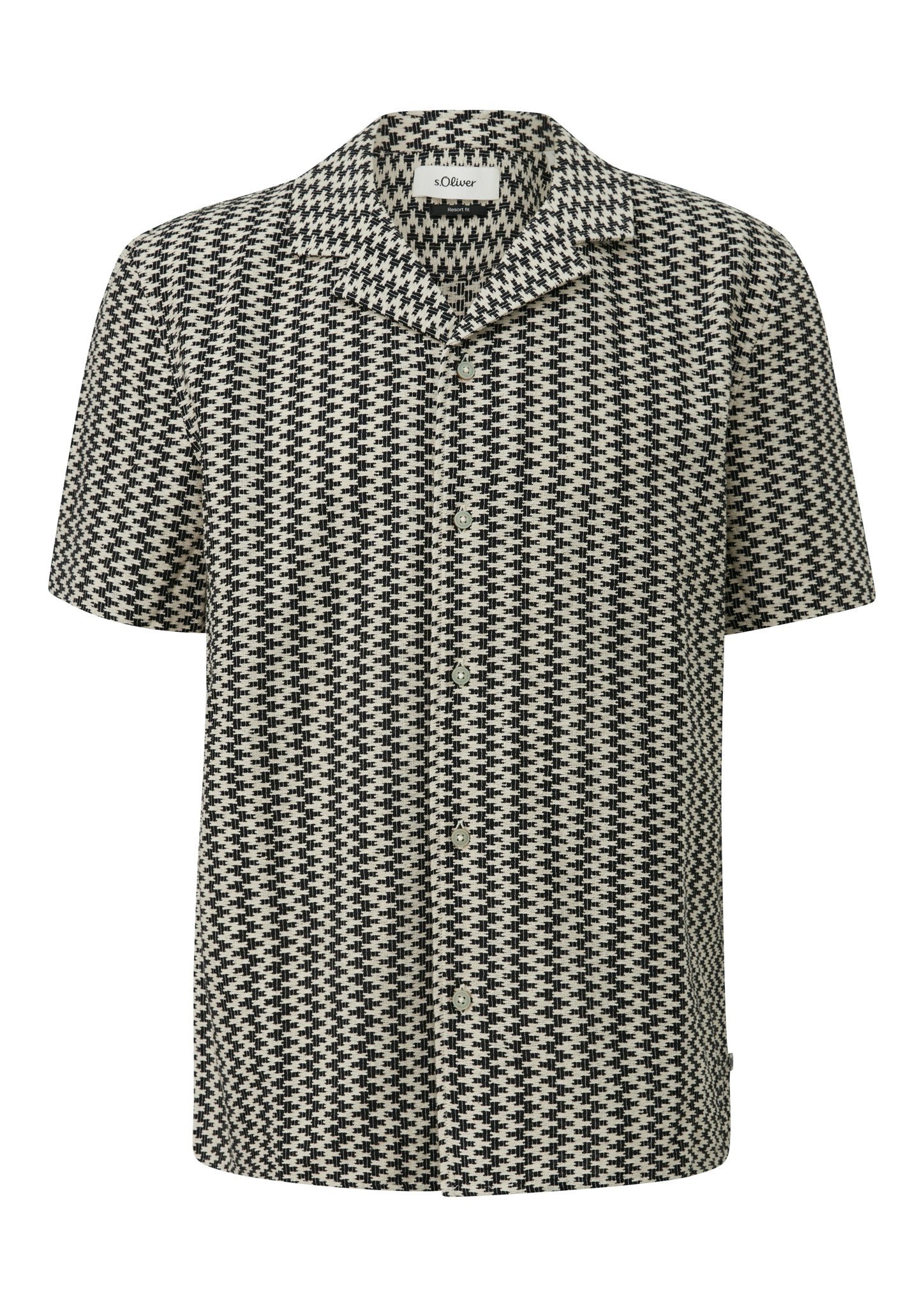 S. Oliver red Herren Hemden kurz Grey/Black