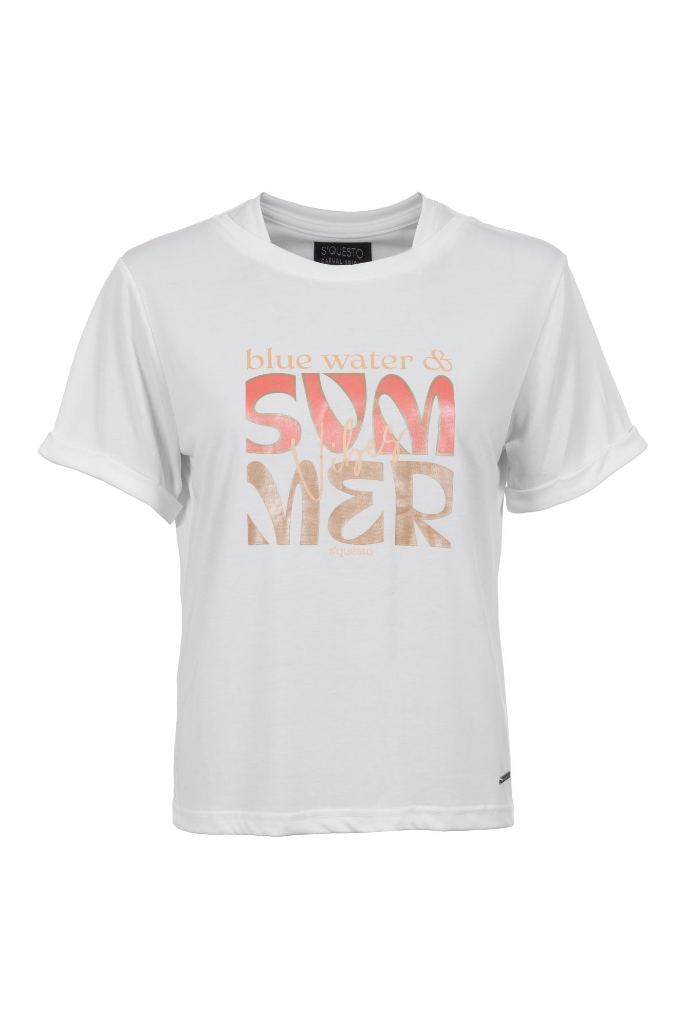 Soquesto Damen T-Shirts Weiß