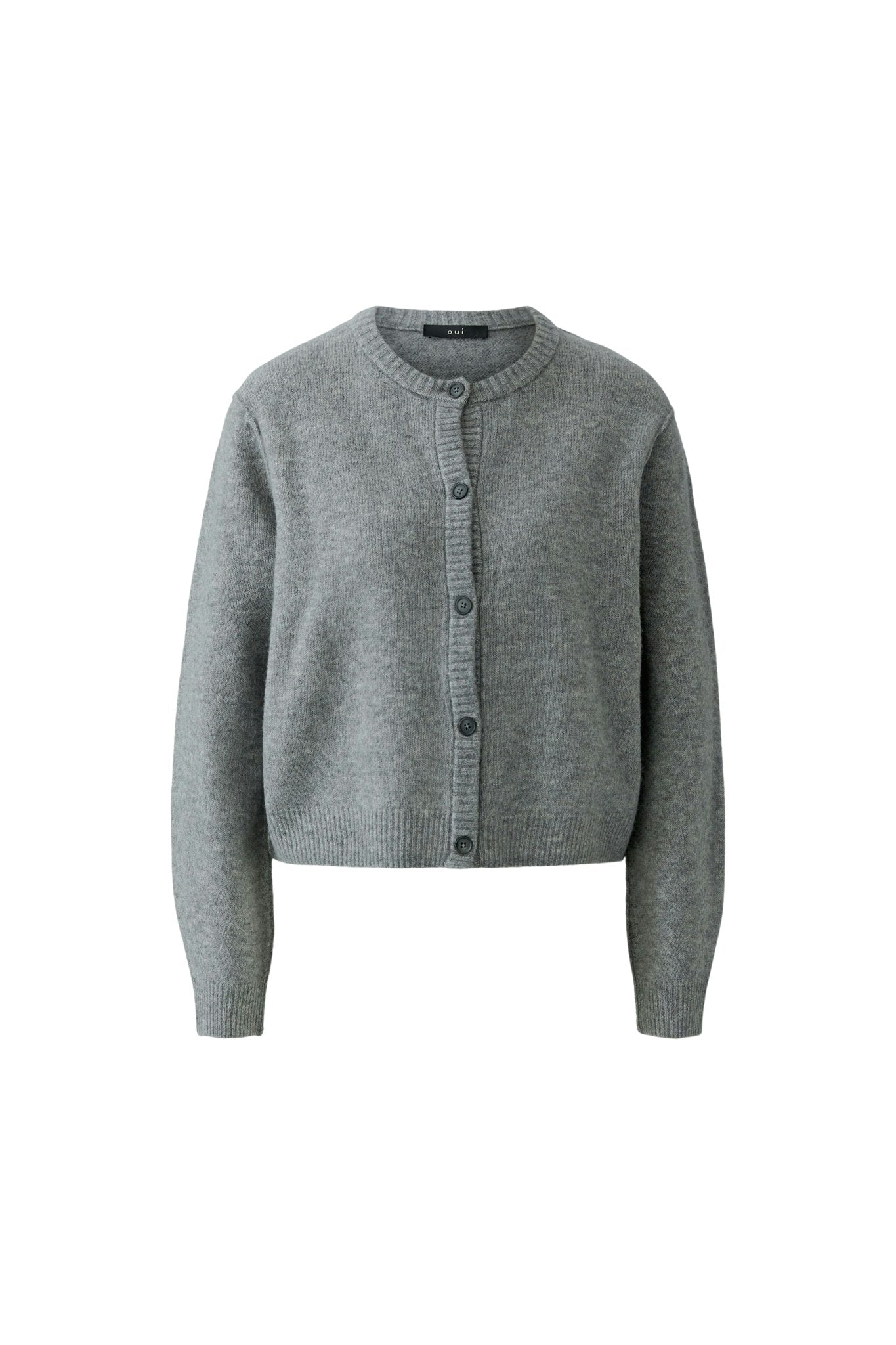 Oui Damen Strickjacken Steel Grey