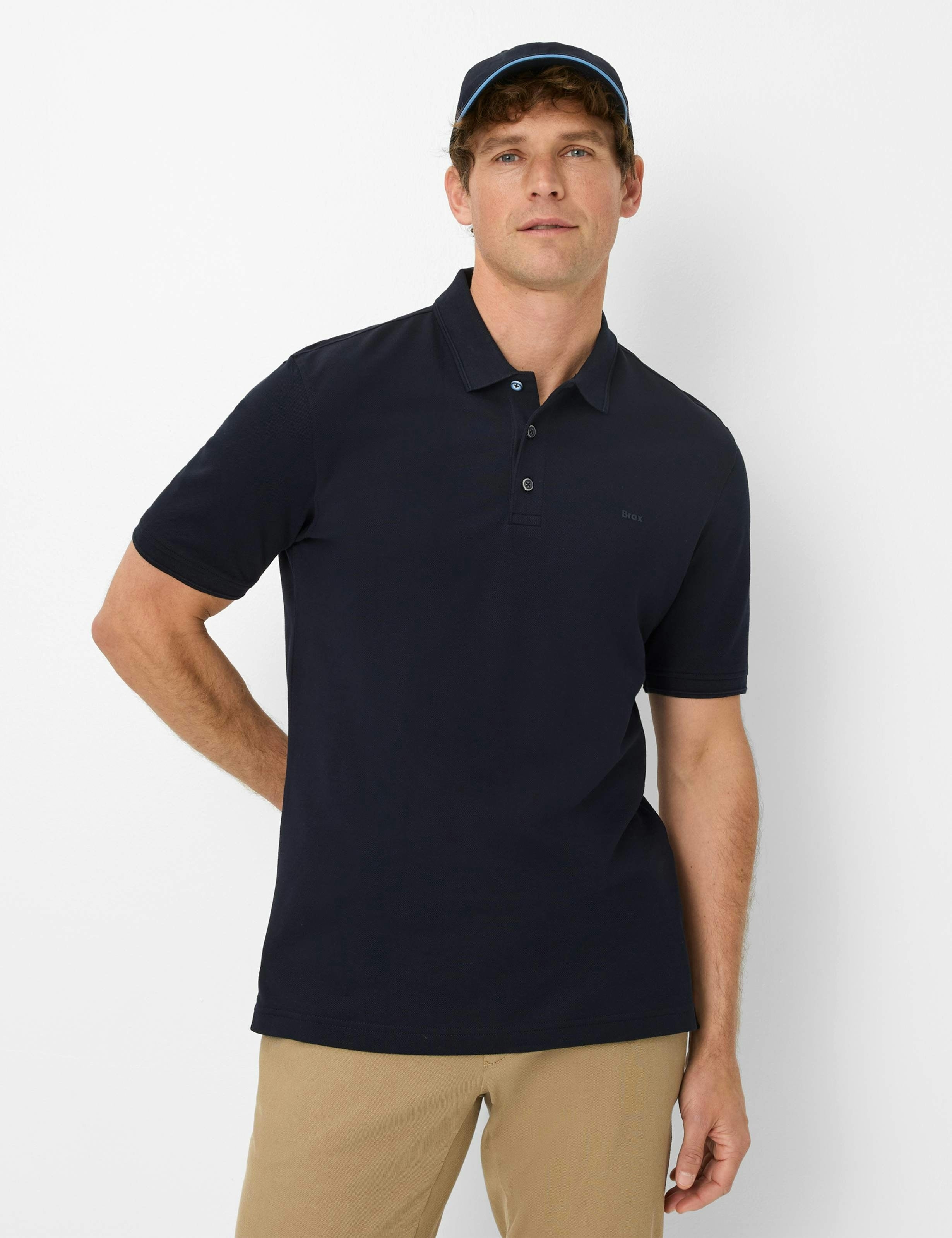 Brax Herren Polo-Shirts Navy