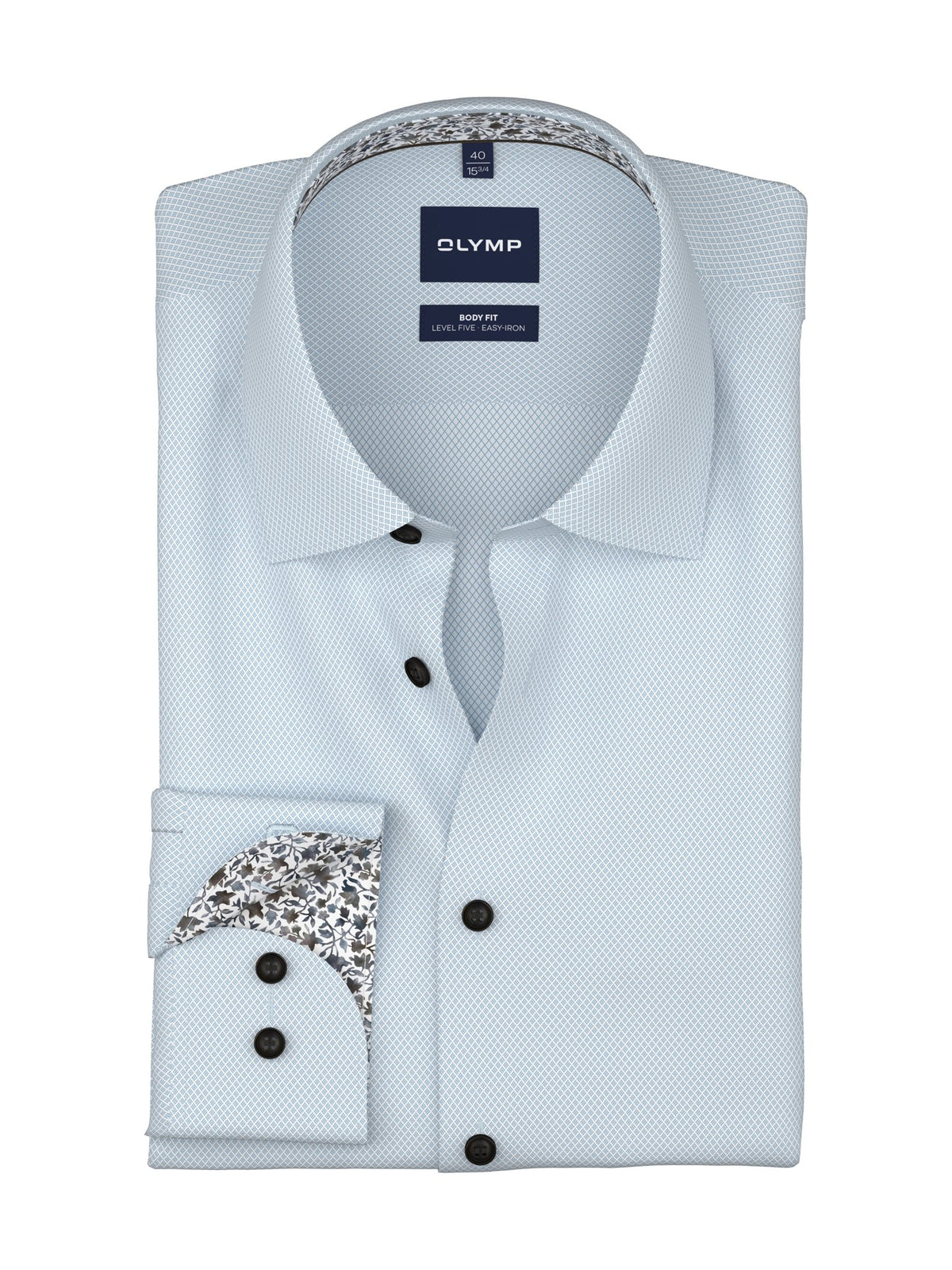 Olymp Herren Hemden lang Bleu
