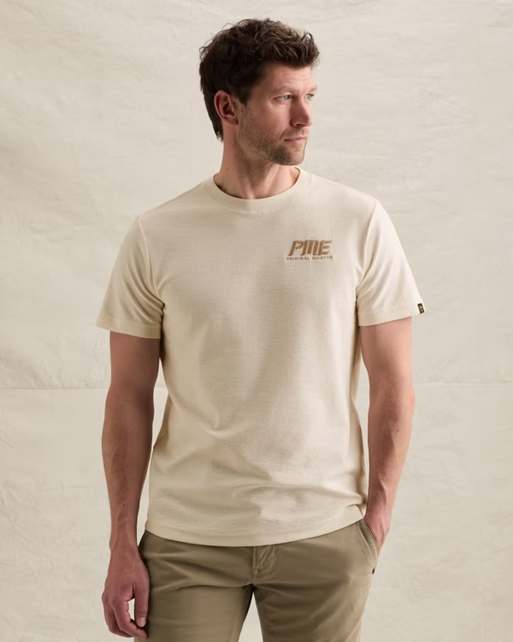 PME Herren T-Shirts kurz Egret