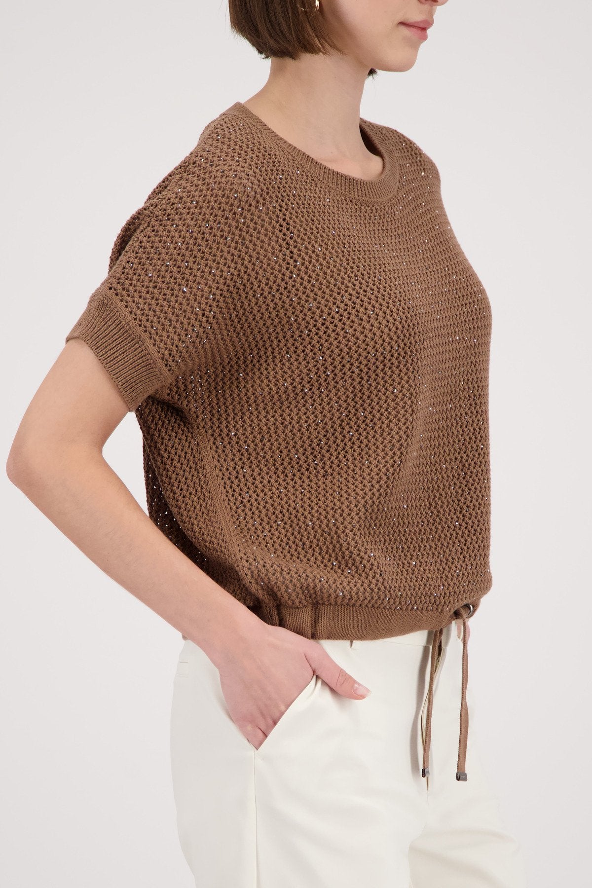Monari Damen Pullover Mocca