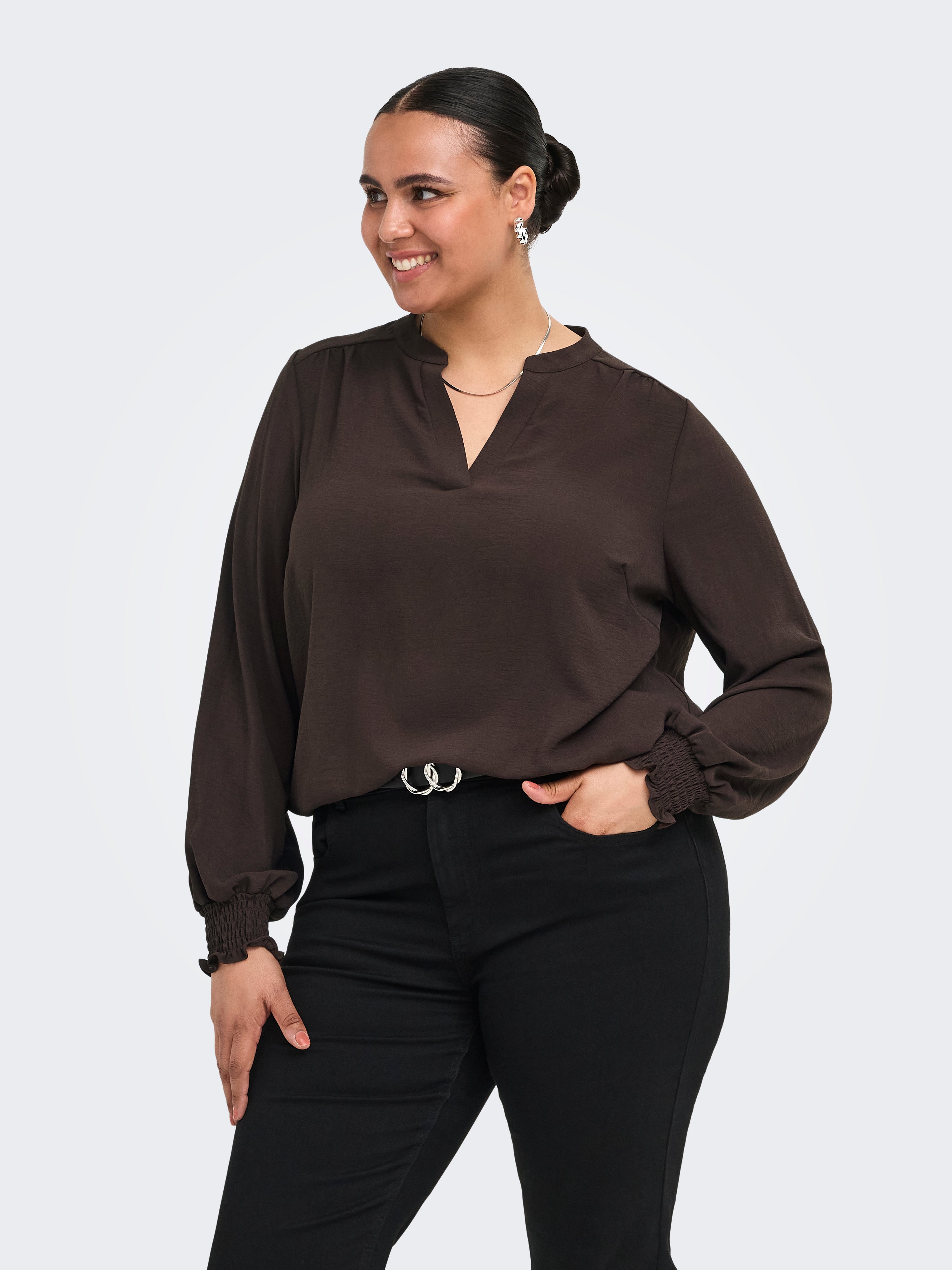 Only Caramkoma Damen T-Shirts Coffee Bean