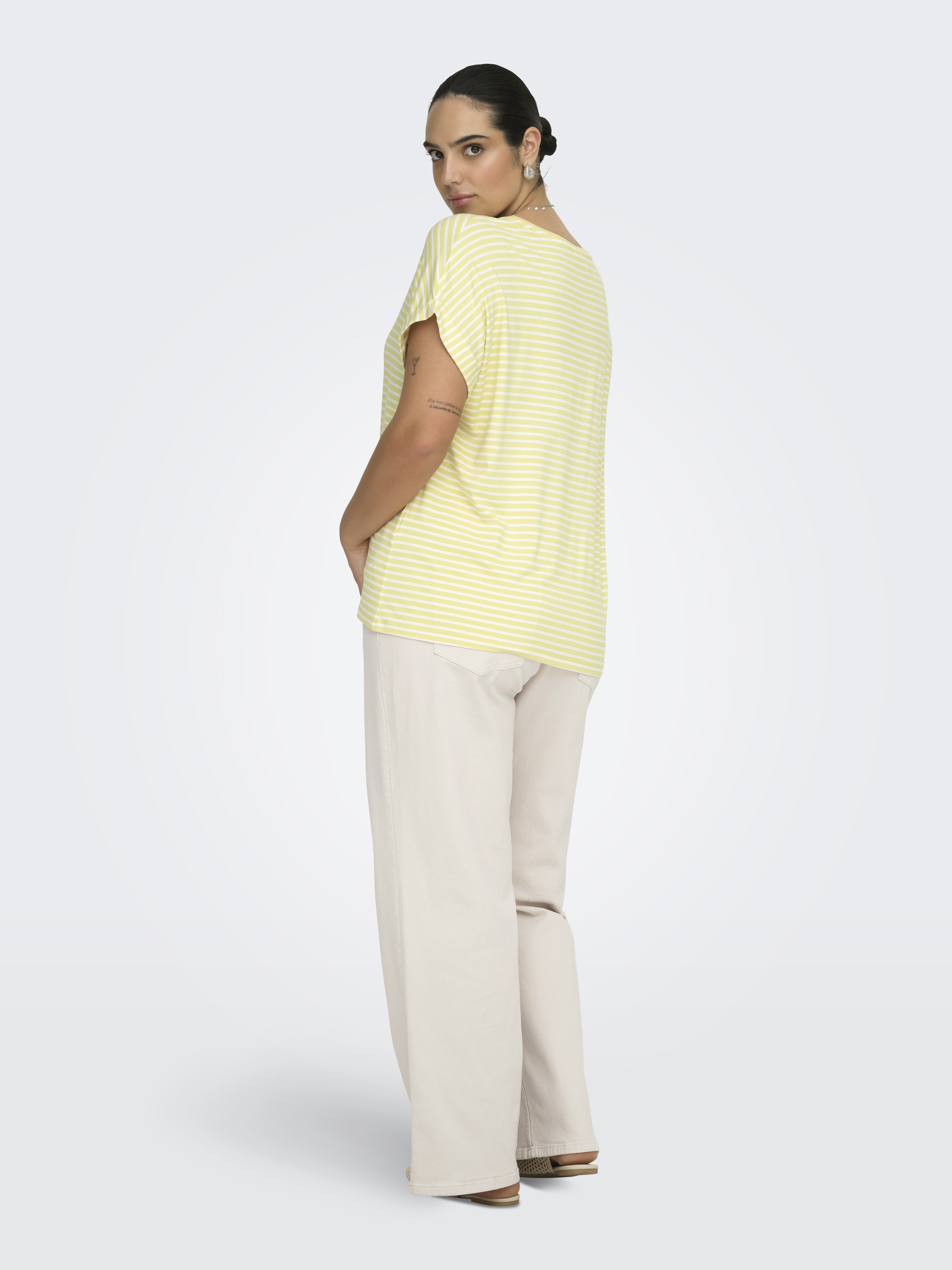 Only Carmakoma Damen T-Shirts Pineapple Slice