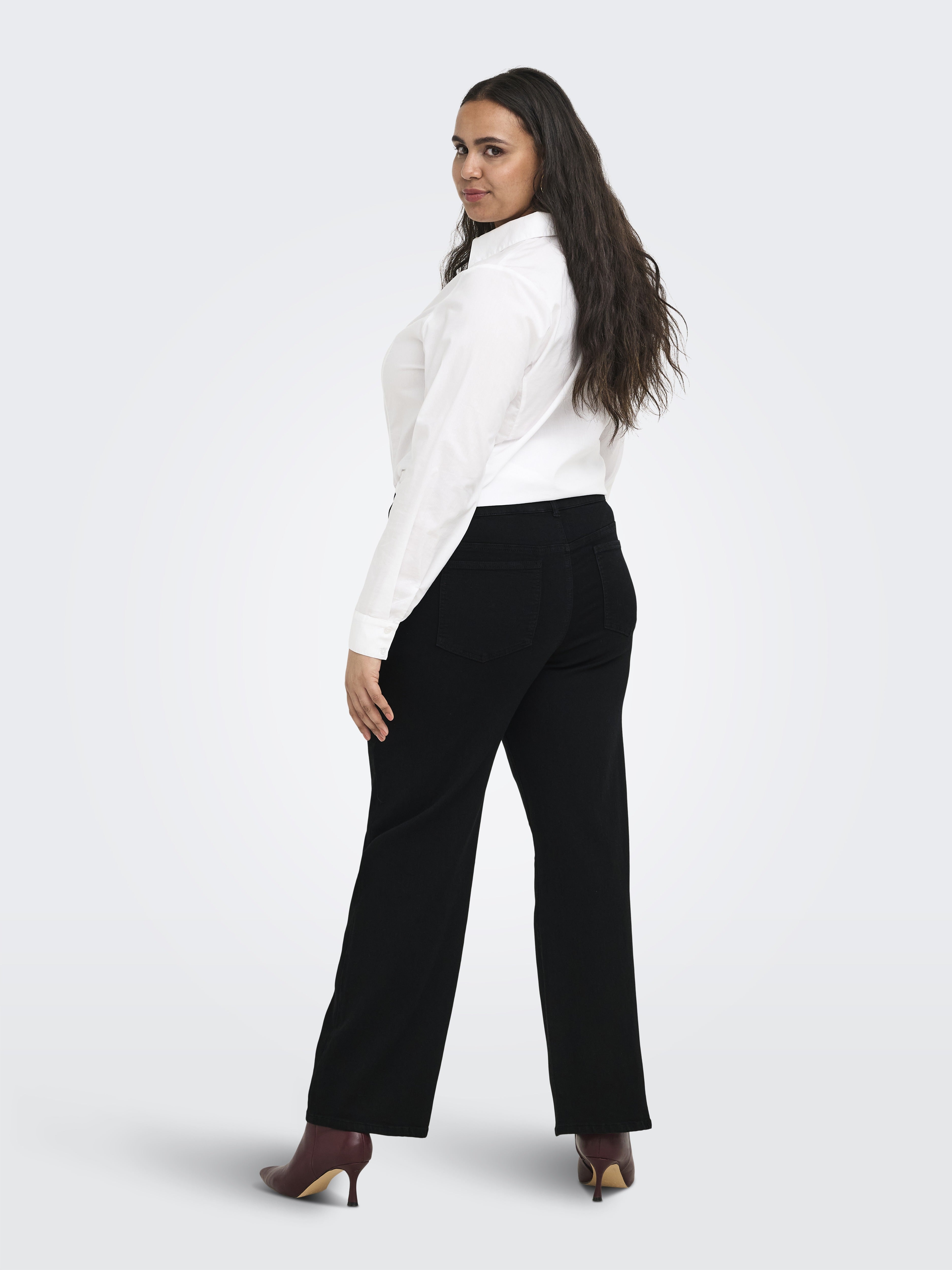 Only Caramkoma Damen Jeans Black Denim