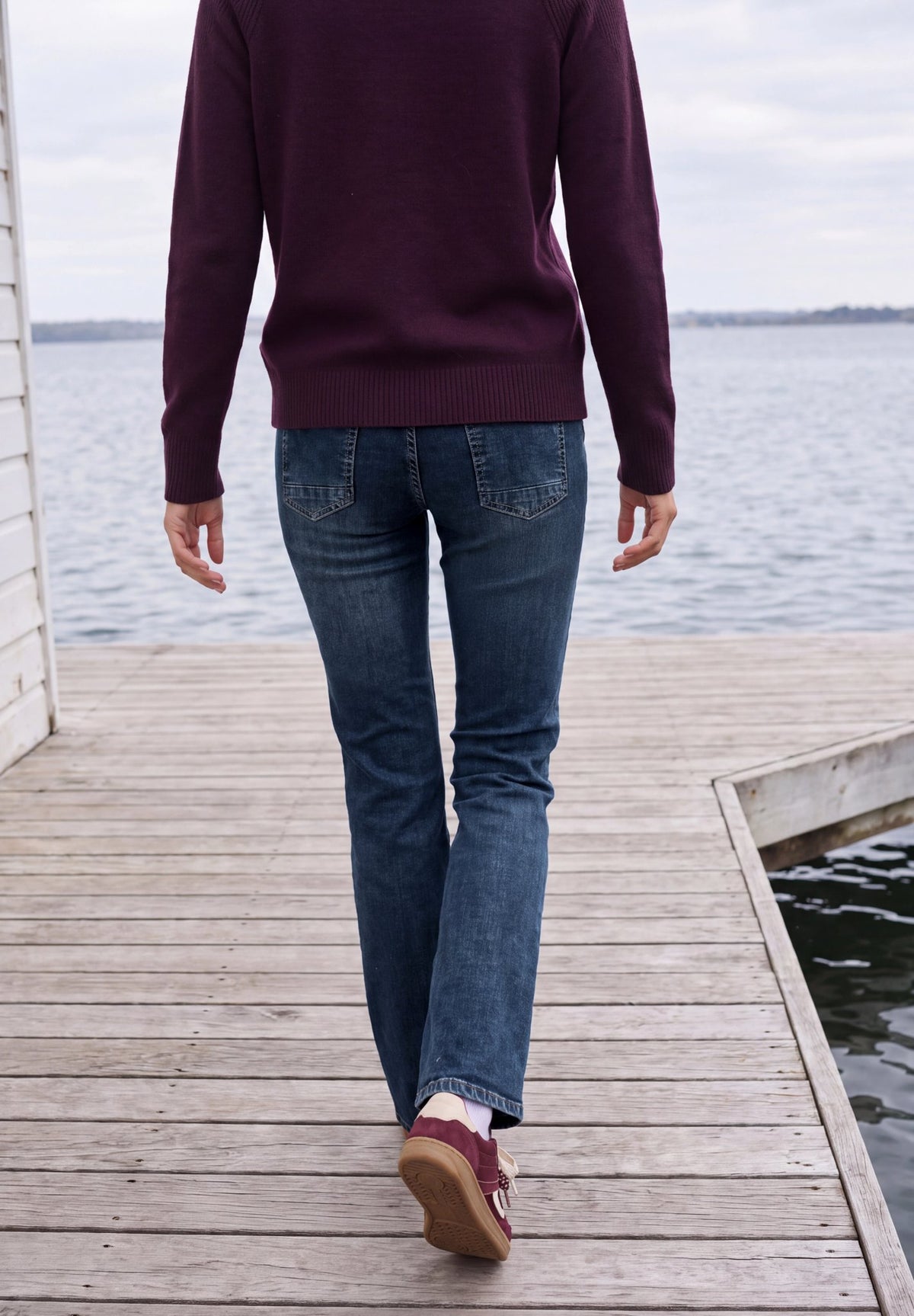Cecil Damen Hosen Mid Blue