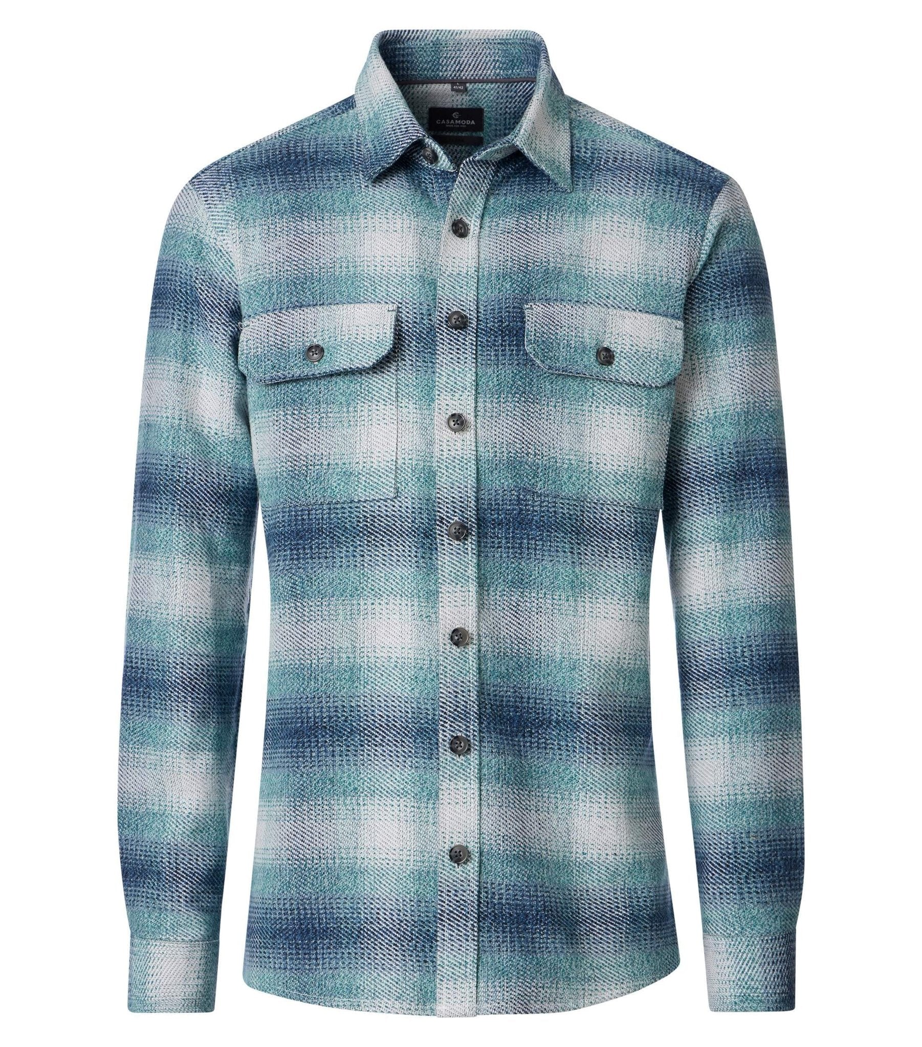 Casa Moda Herren Hemden Aqua Bis Pe