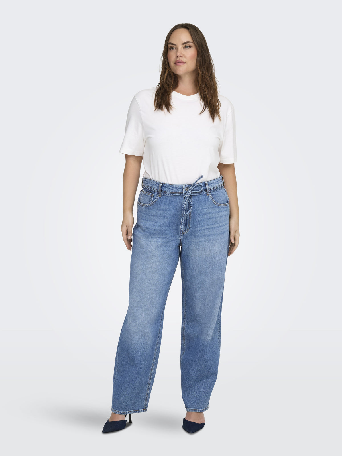 Only Carmakoma Damen Jeans Medium Blue Den