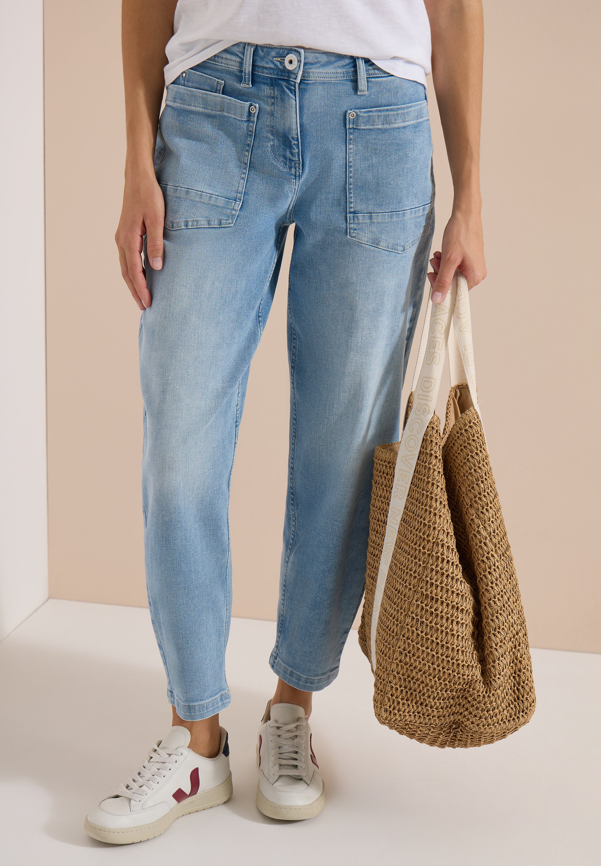 Cecil Damen Hosen Light Blu