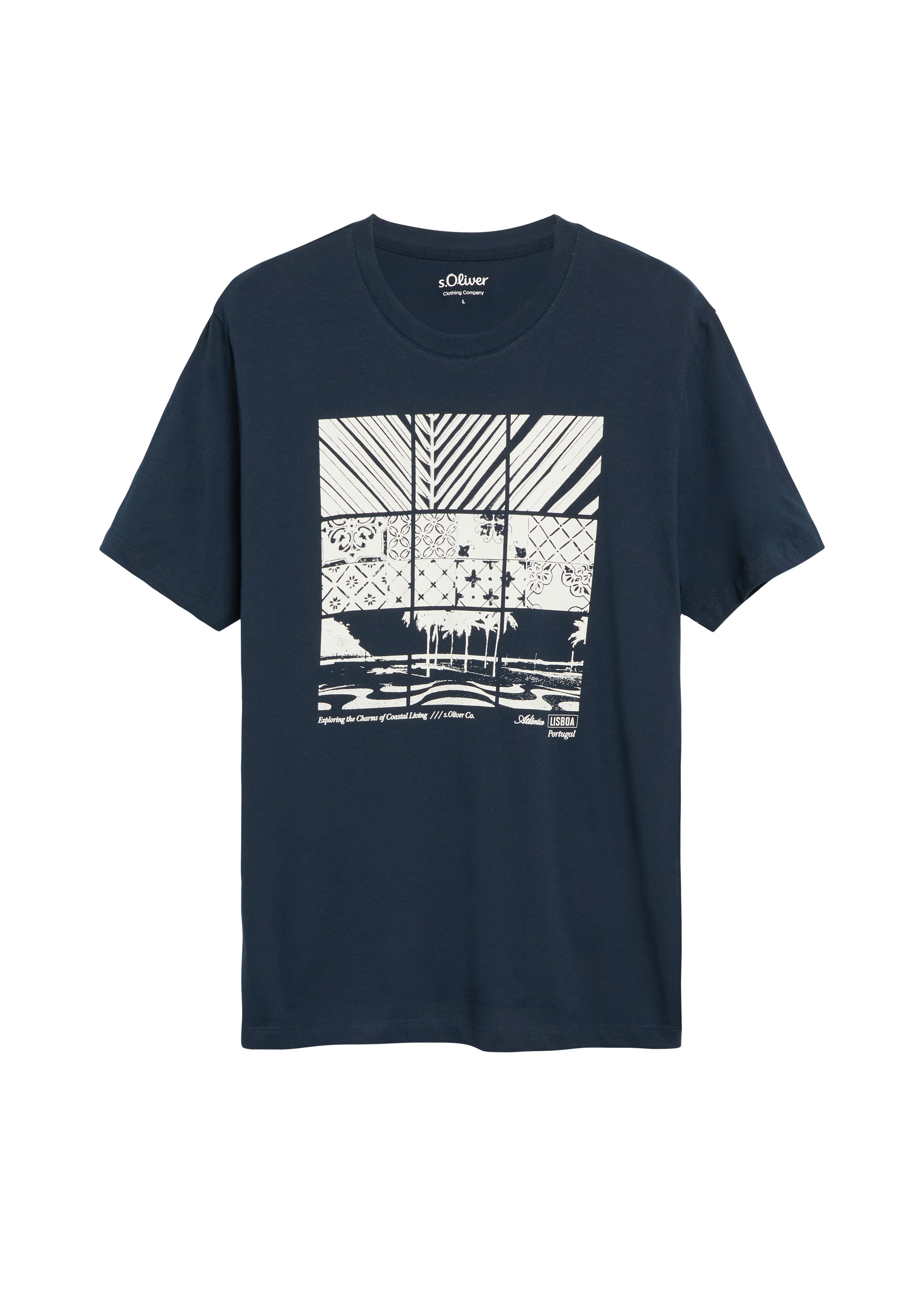 S. Oliver red Herren T-Shirts kurz Blue