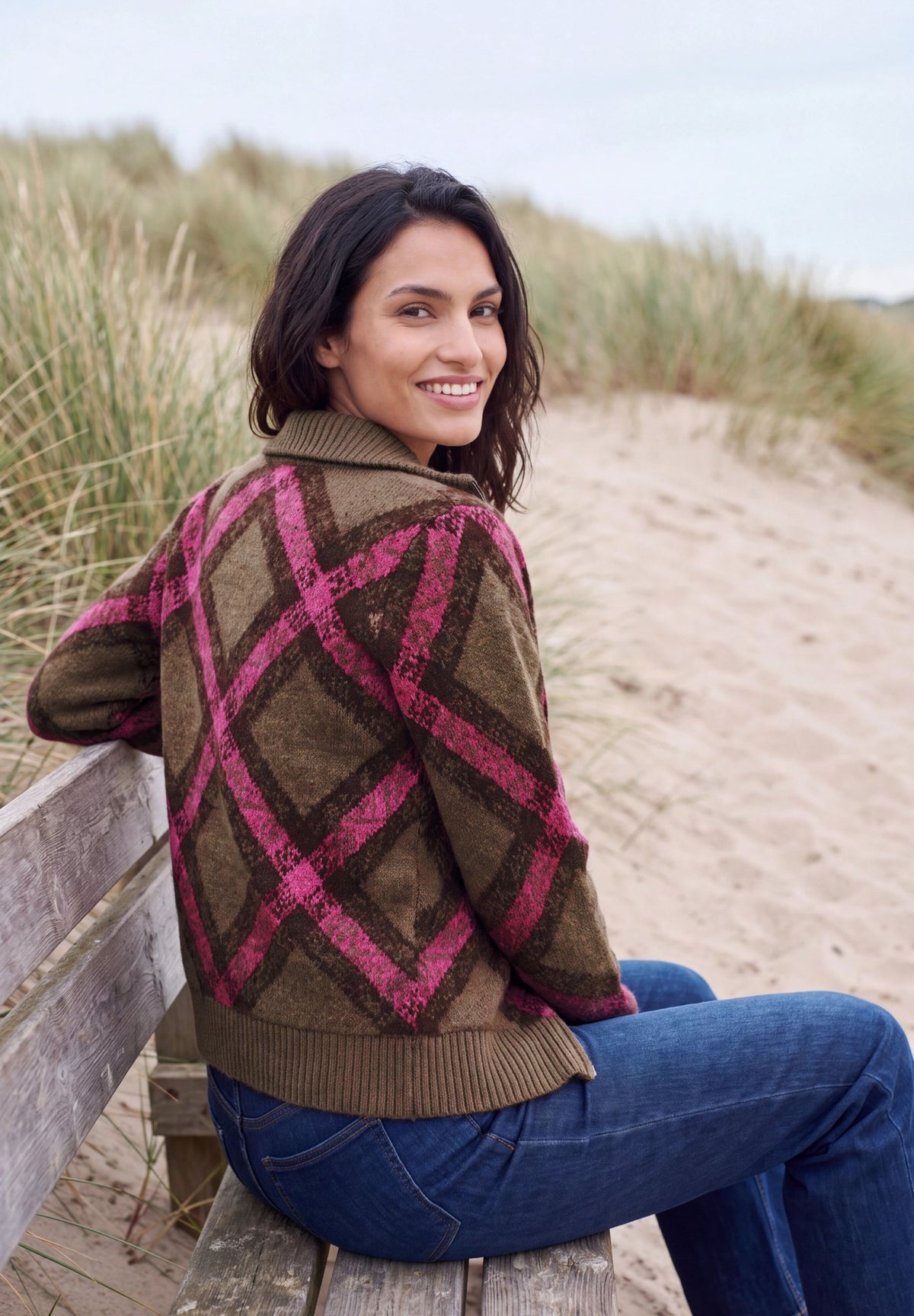 Cecil Damen Strickjacken Pink Flas