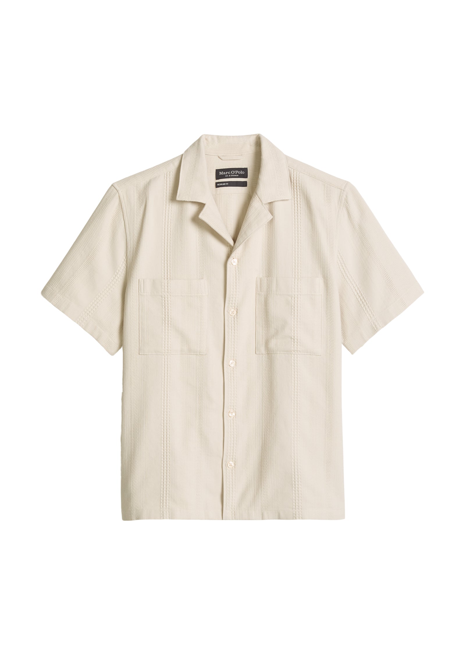 Marc O'Polo Herren Hemden kurz Grey Silk