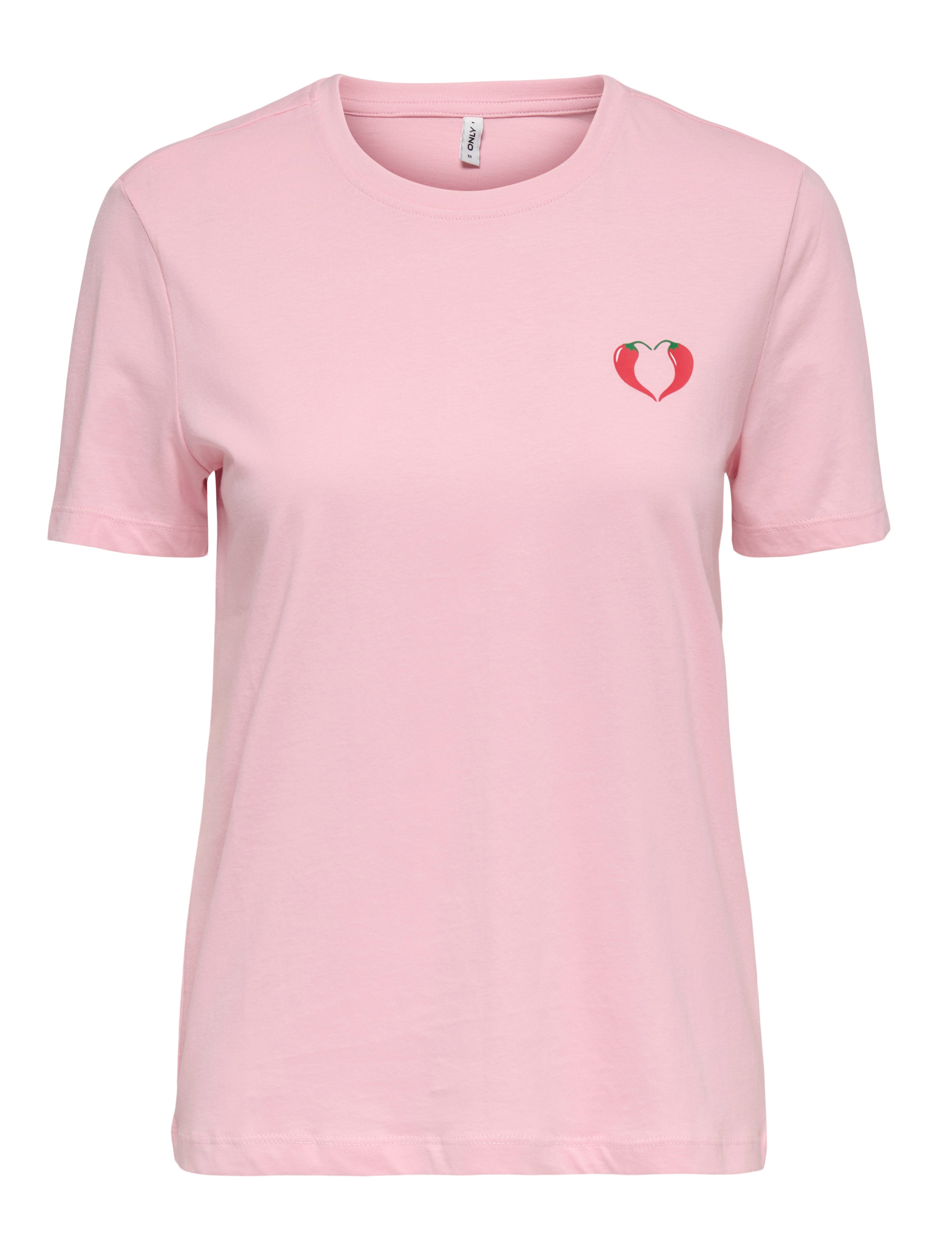 only Damen T-Shirts Romance Rose/Sp