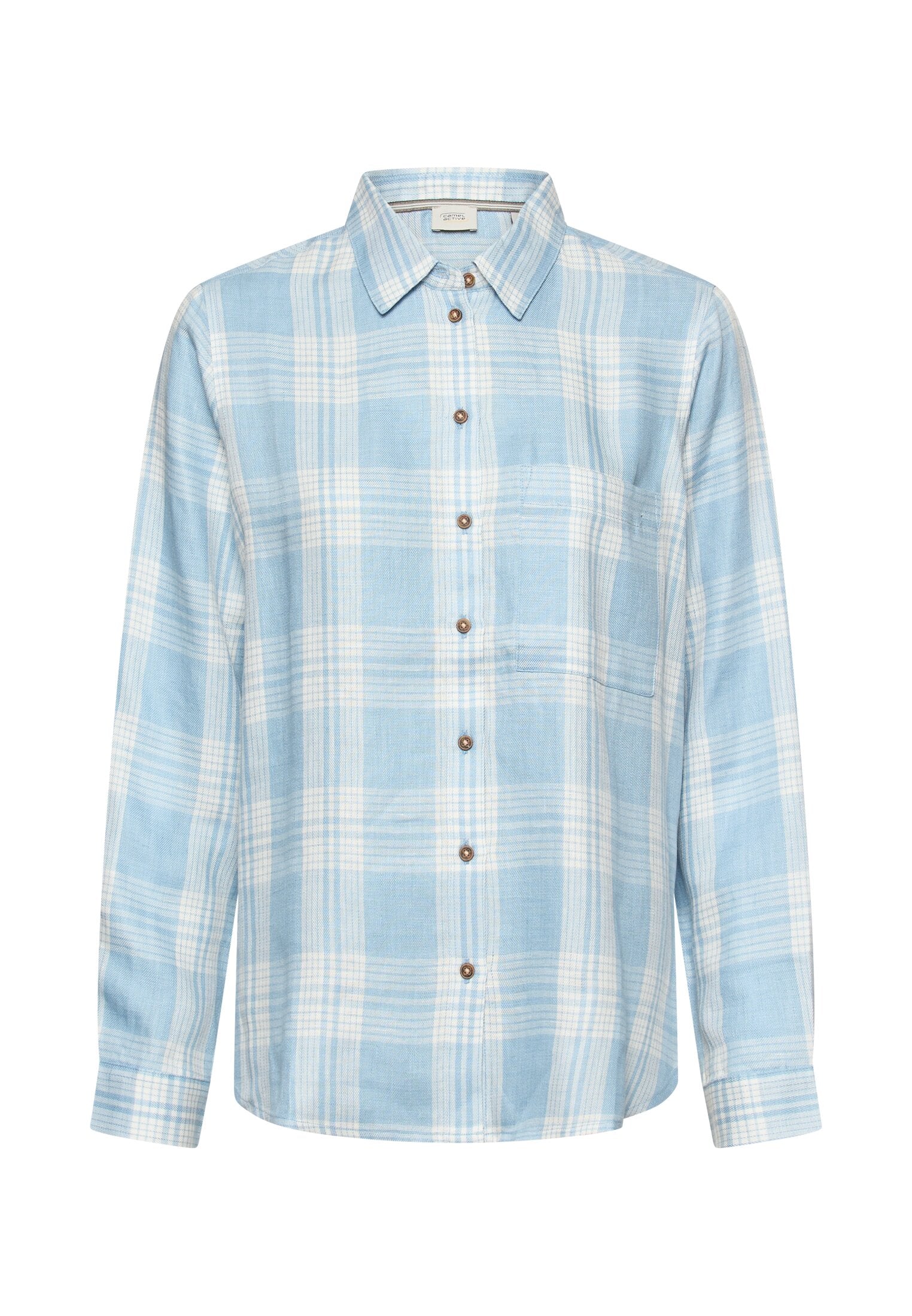 Camel active Damen Blusen Soft Blue Ch