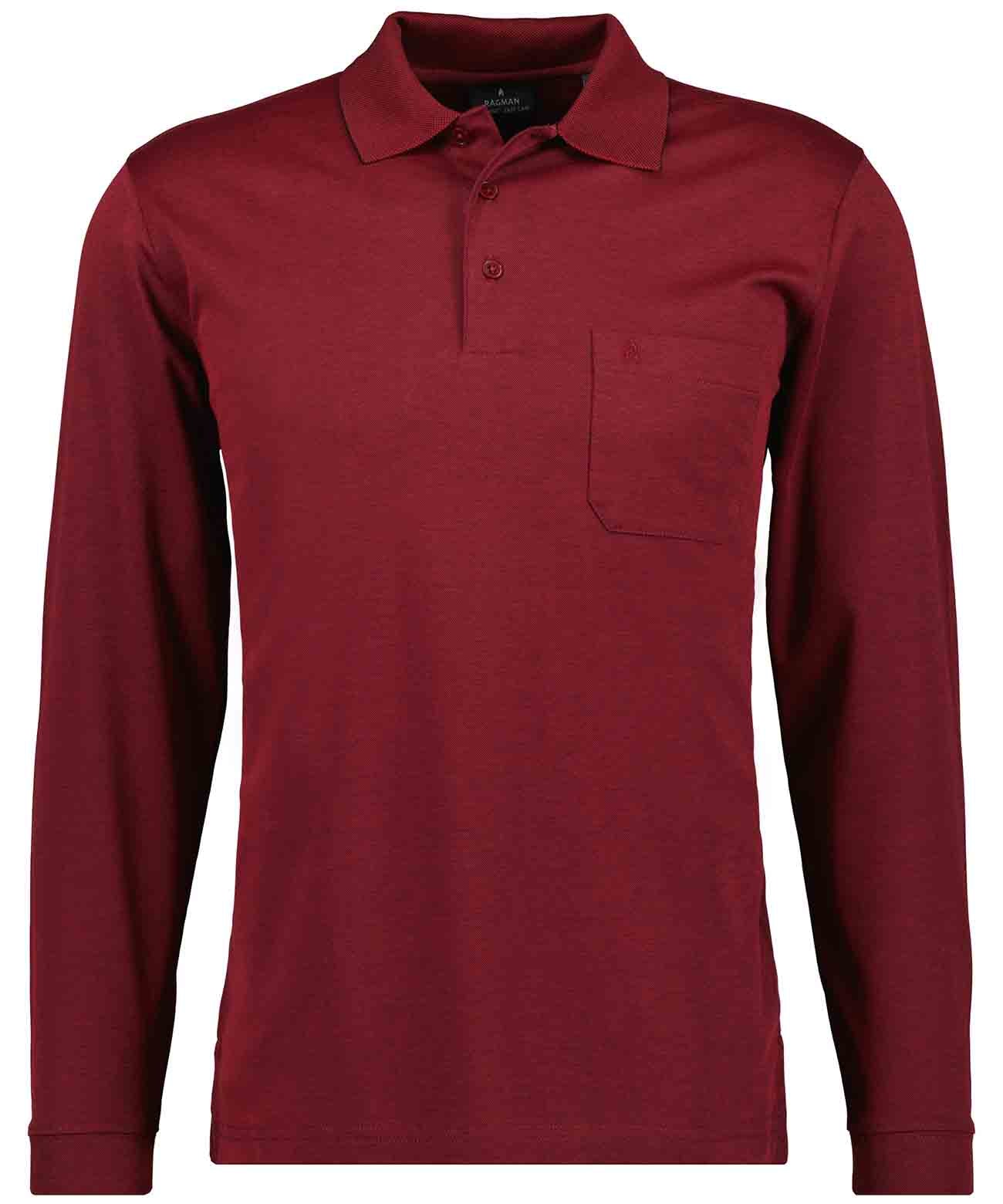 Ragman Herren T-Shirts kurz Rot
