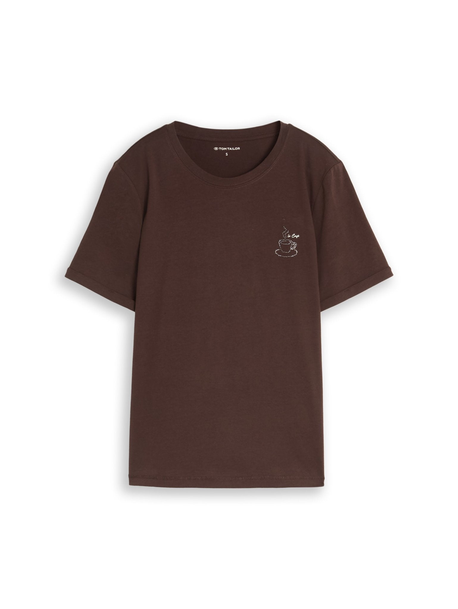 Tom Tailor Damen T-Shirts Java Dark Brown