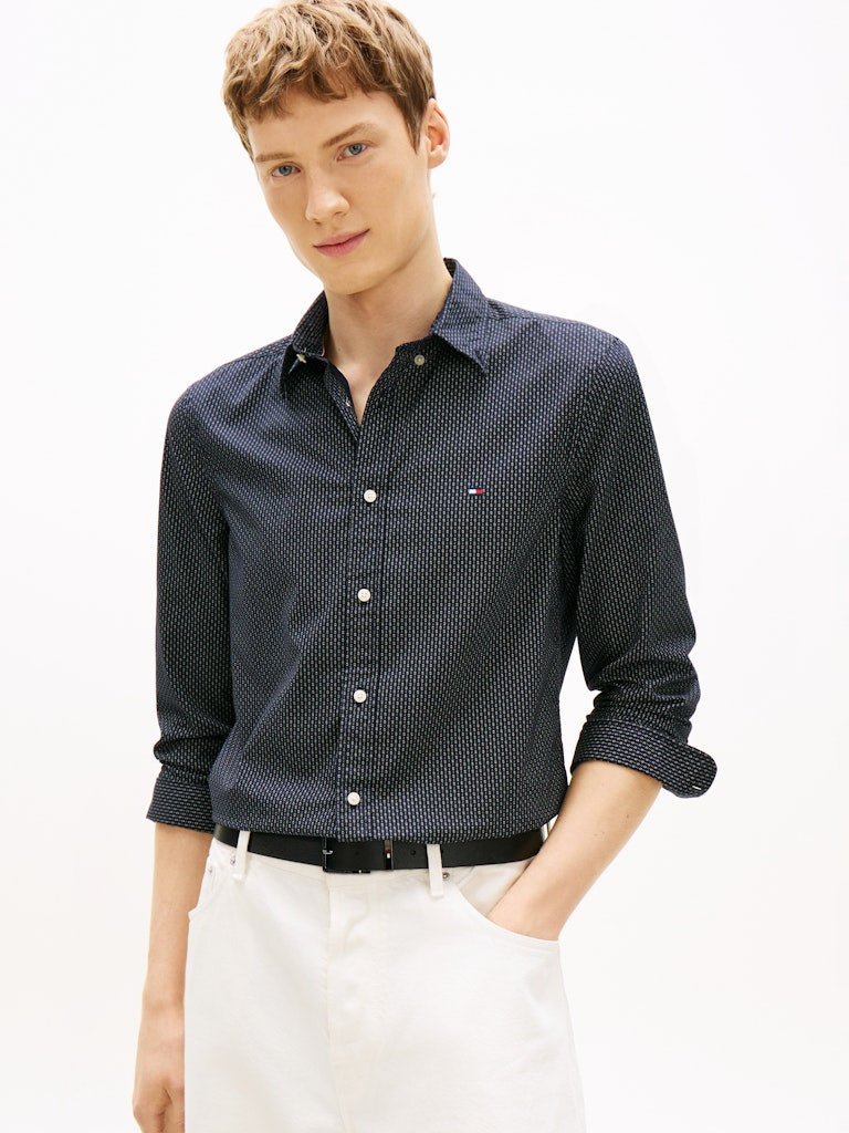 Tommy Hilfiger Herren Hemden Gy Blue