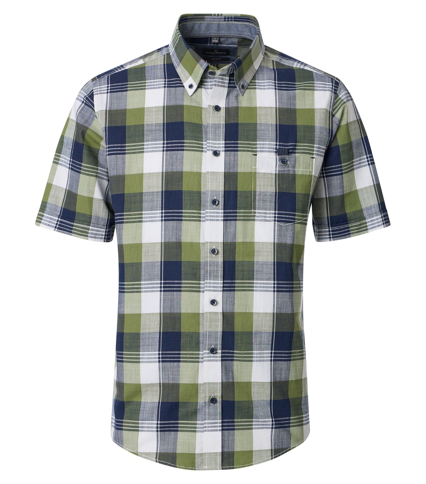 Casa Moda Herren Hemden kurz Gruen
