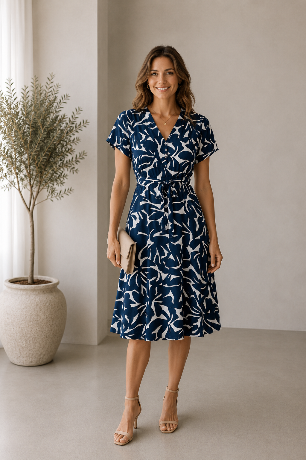 Zero Damen Kleider Blue/Cream