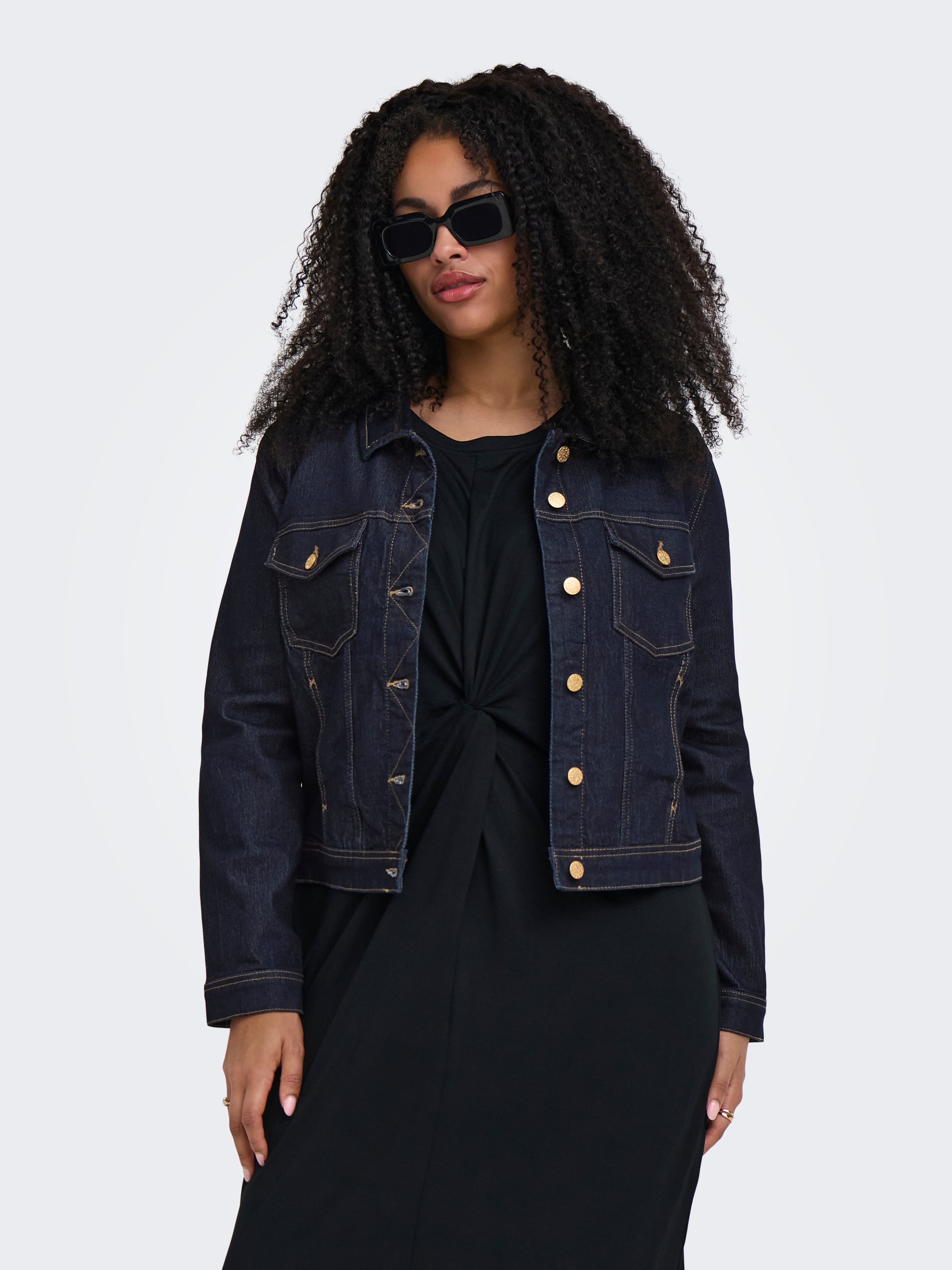 Only Caramkoma Damen Jacken Dark Blue Denim